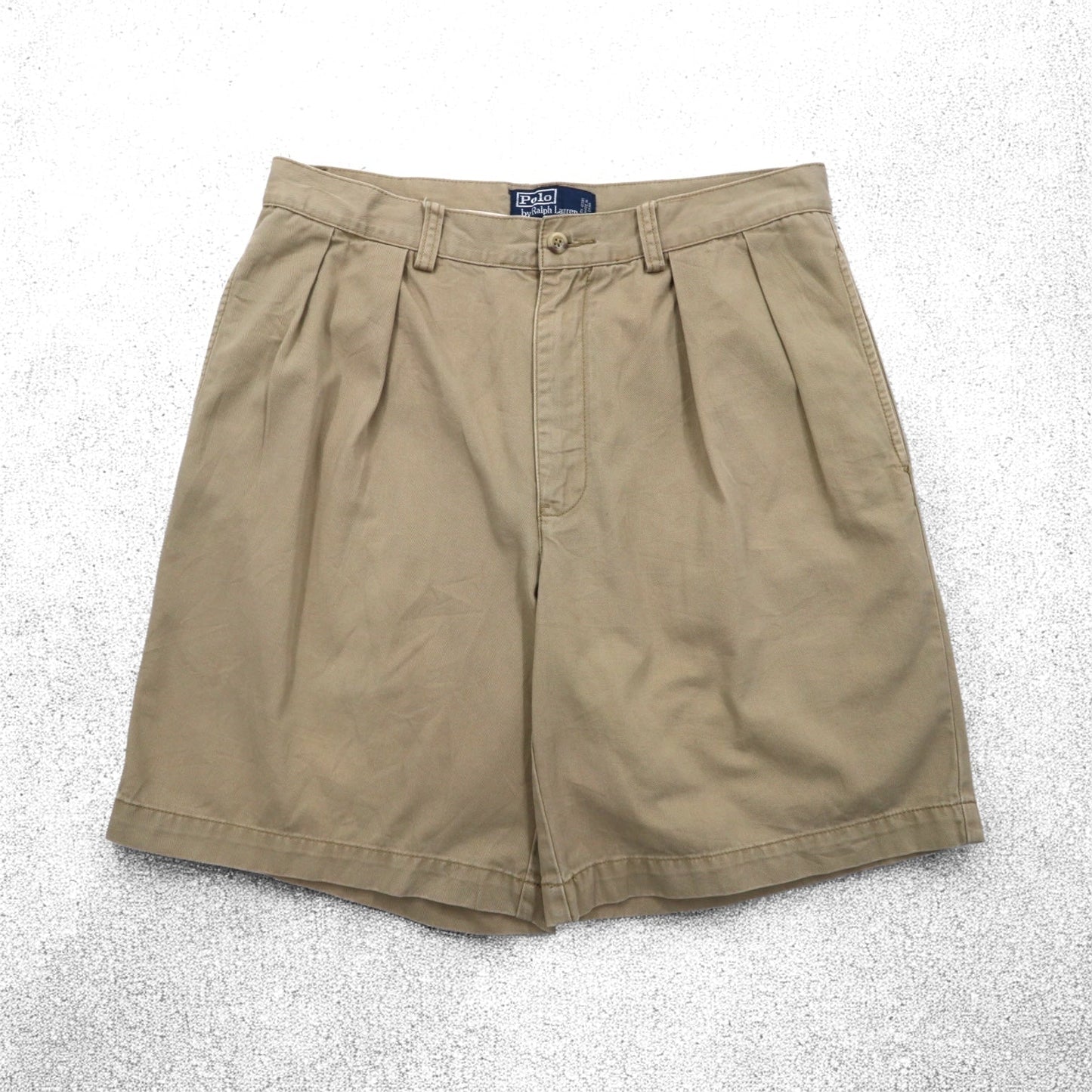 Polo by Ralph Lauren 90年代 ポロチノ TYLER SHORT 2タック ショートパンツ ハーフパンツ M ベージュ コットン