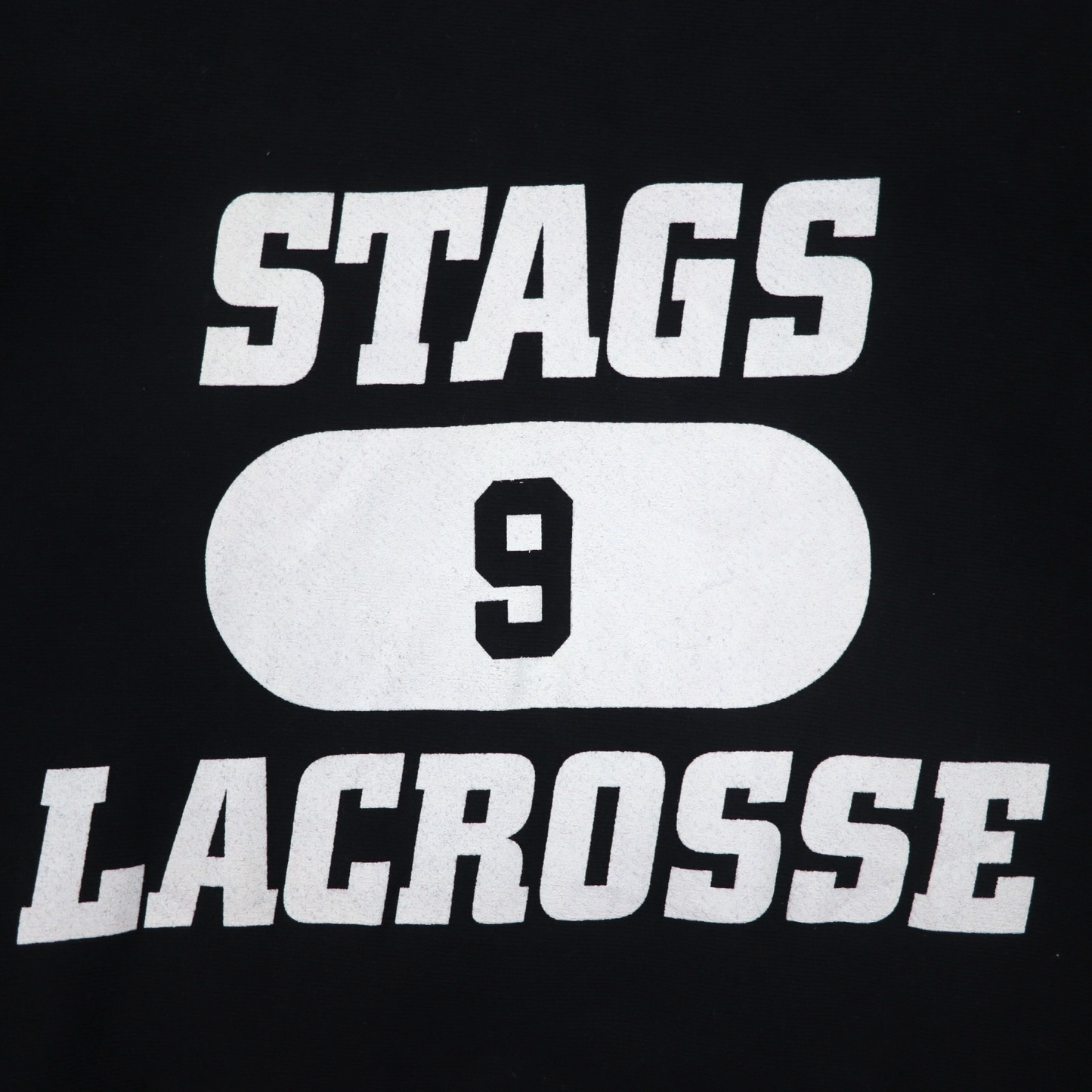 Champion リバースウィーブ REVERSE WEAVE カレッジ スウェット XL ブラック 裏起毛 STAGS LACROSSE 3段プリント メキシコ製