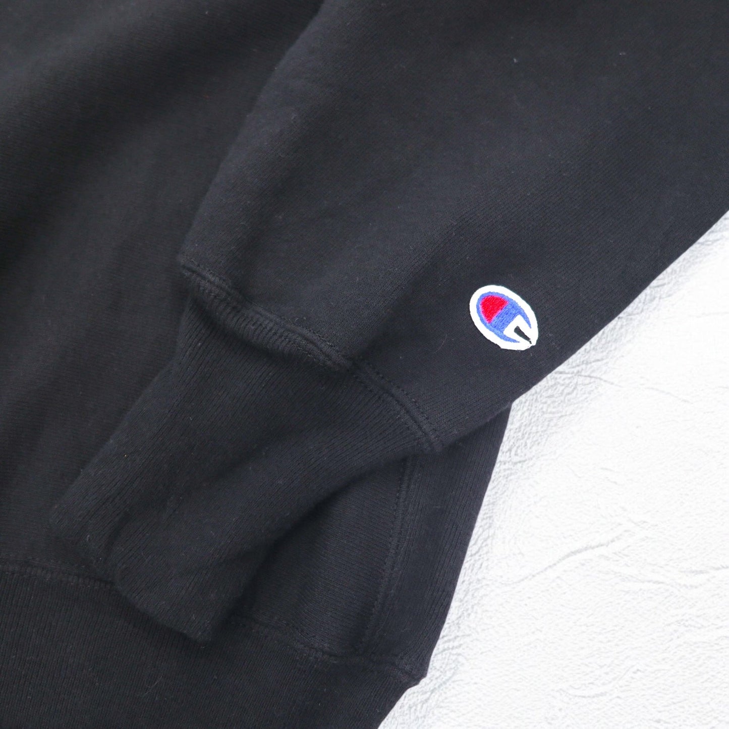 Champion リバースウィーブ REVERSE WEAVE カレッジ スウェット XL ブラック 裏起毛 STAGS LACROSSE 3段プリント メキシコ製