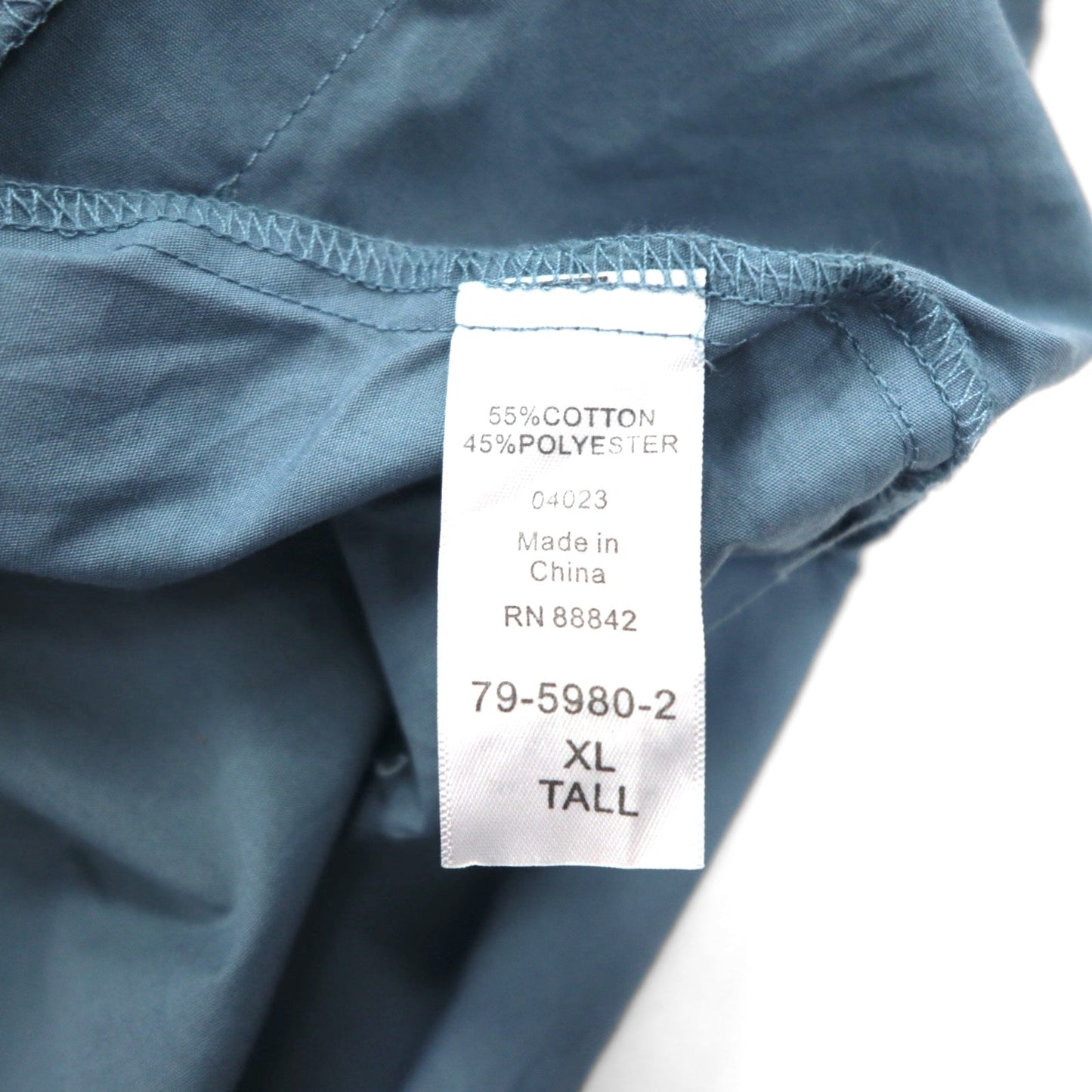 KS island 開襟 オープンカラー キューバシャツ XL グレー ポリエステル コットン 刺繍