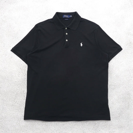 POLO RALPH LAUREN クラシックフィット CLASSIC FIT ポロシャツ L ブラック コットン スモールポニー刺繍