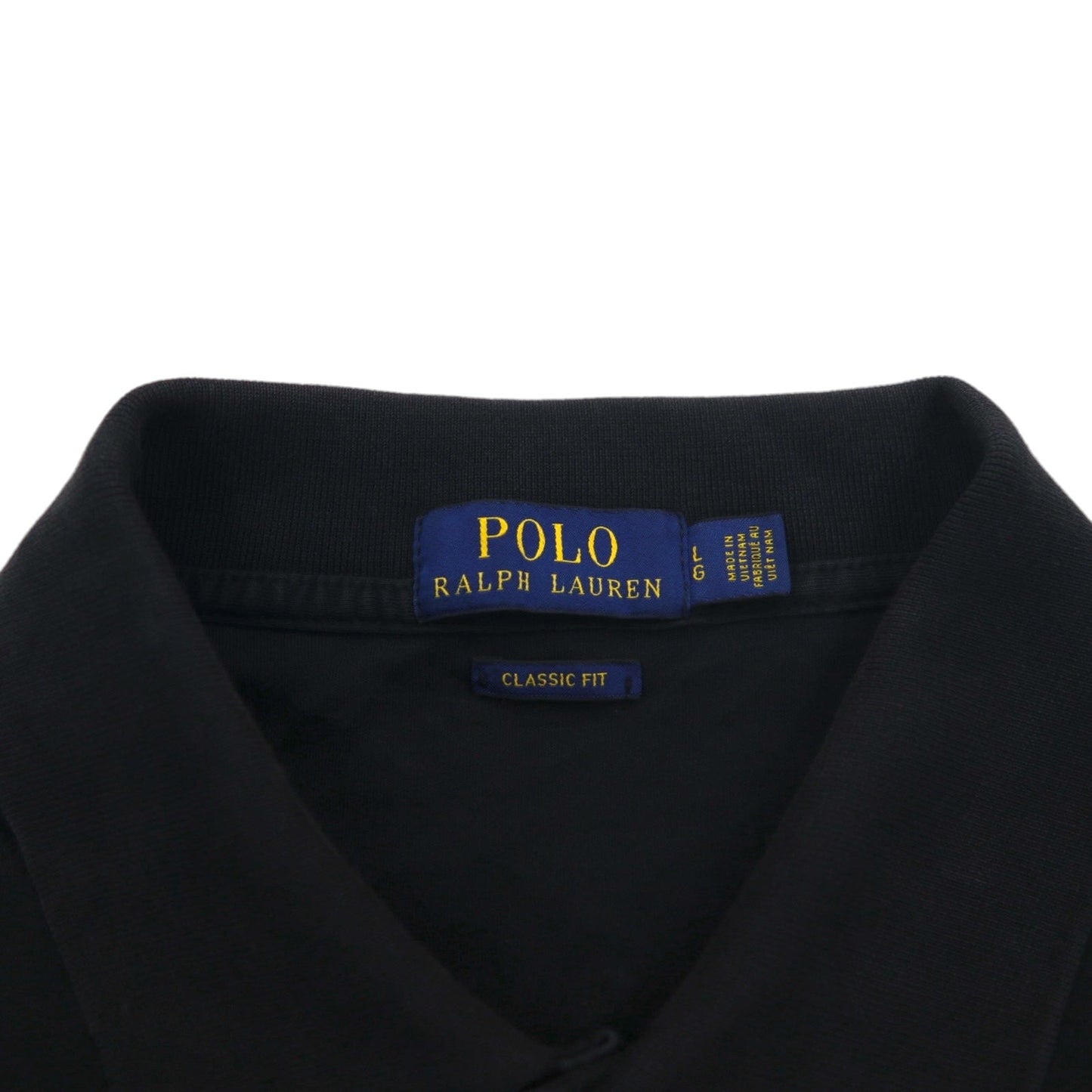 POLO RALPH LAUREN クラシックフィット CLASSIC FIT ポロシャツ L ブラック コットン スモールポニー刺繍