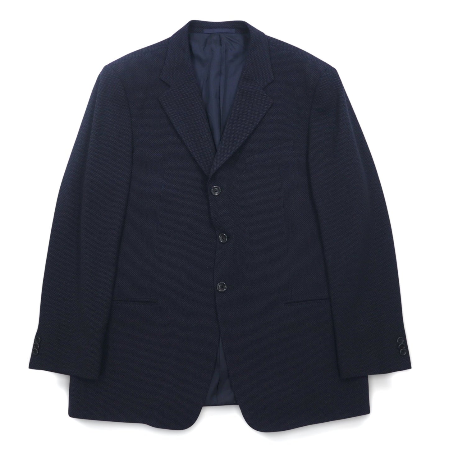 ARMANI COLLEZIONI イタリア製 3B スーツ セットアップ XXL ネイビー ウール