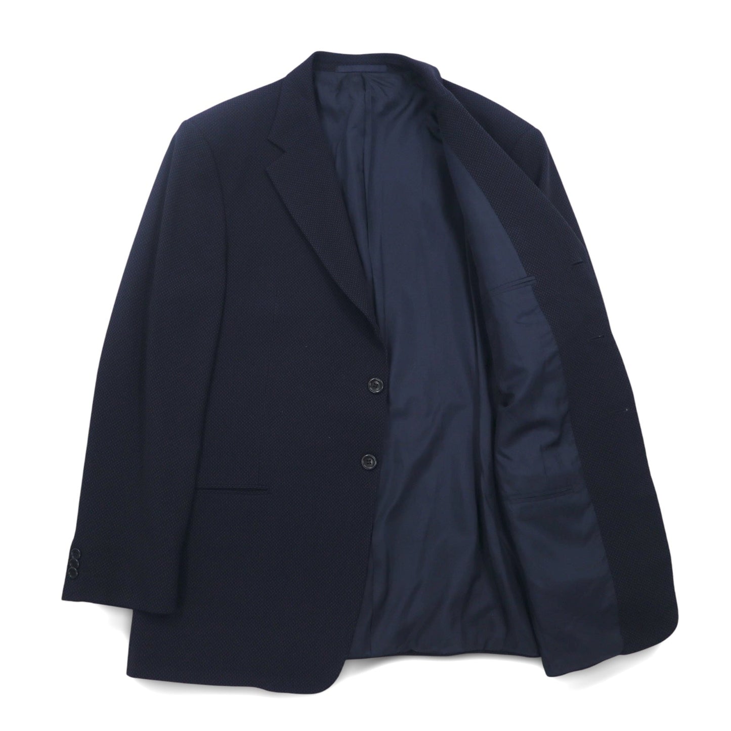 ARMANI COLLEZIONI イタリア製 3B スーツ セットアップ XXL ネイビー ウール