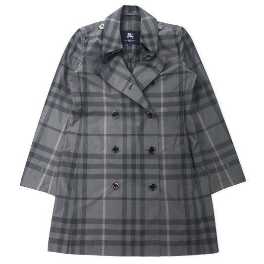 BURBERRY ノバチェック トレンチコート 38 グレー ポリエステル 日本製