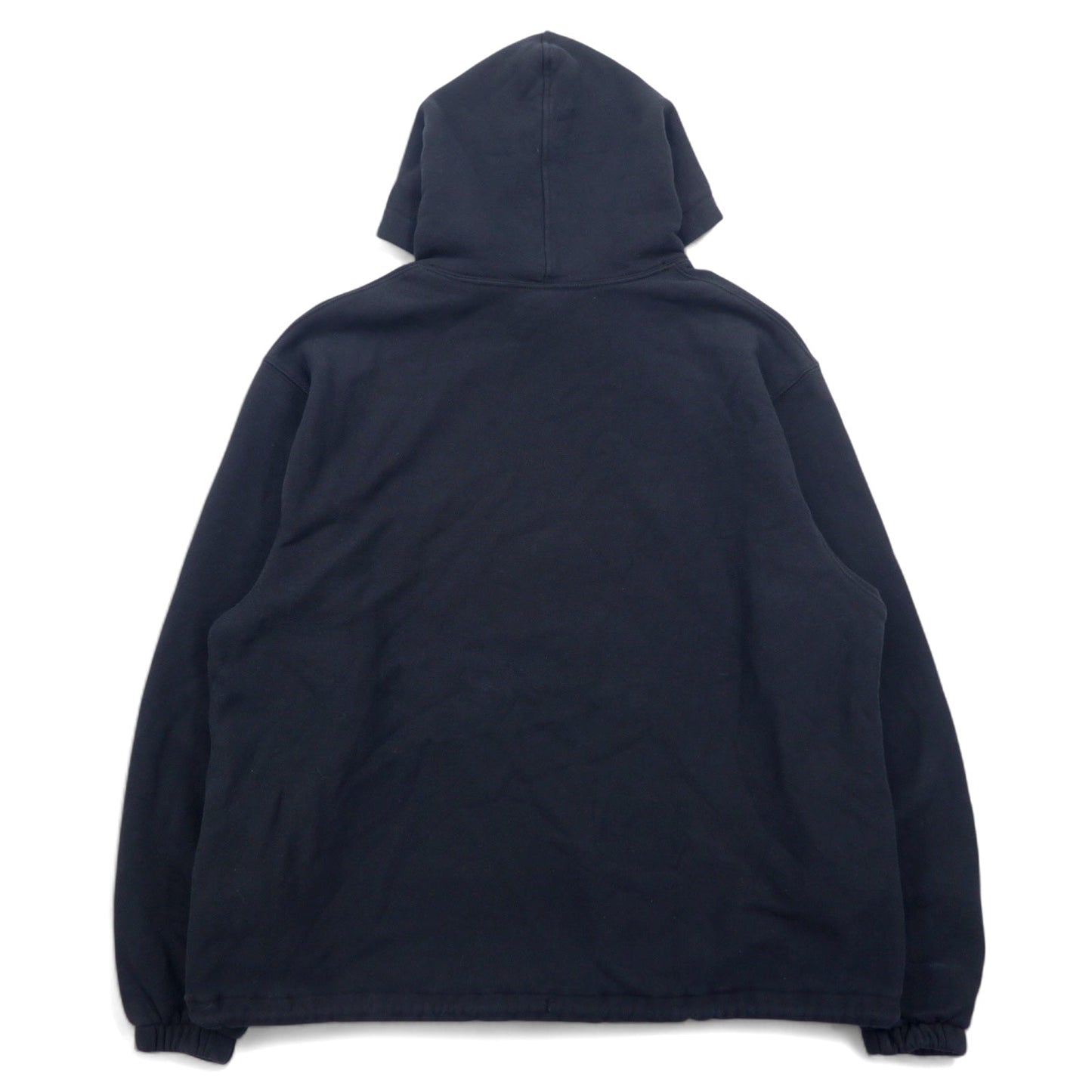 Champion リバースウィーブ REVERSE WEAVE プルオーバーパーカー XL ブラック コットン ドローコード 青単タグ 復刻