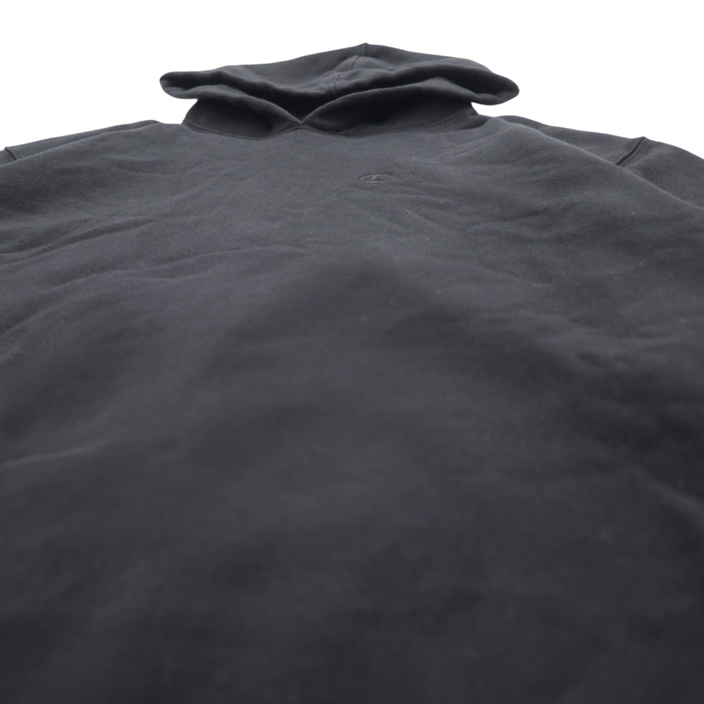 Champion リバースウィーブ REVERSE WEAVE プルオーバーパーカー XL ブラック コットン ドローコード 青単タグ 復刻