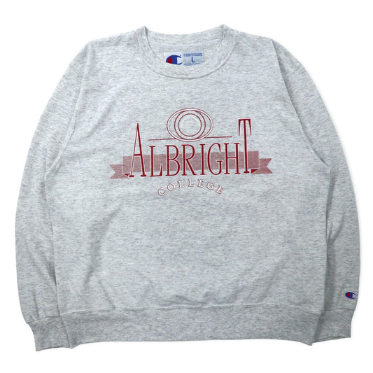 Champion USA製 90年代 カレッジ プリント スウェット L グレー コットン ALBRIGHT COLLEGE