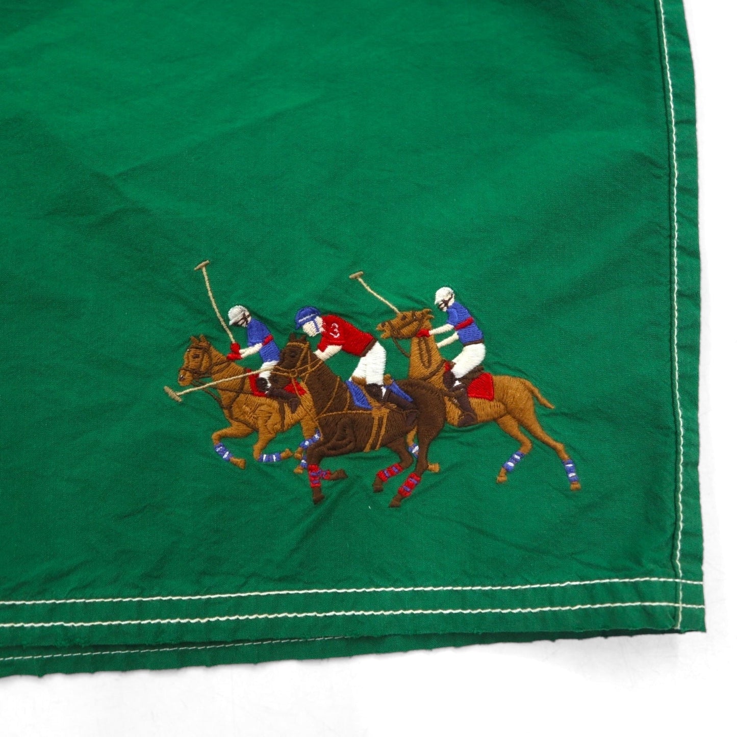 Polo by Ralph Lauren 水陸両用 スイム ショートパンツ L グリーン コットン ナイロン ポロプレイヤー刺繍