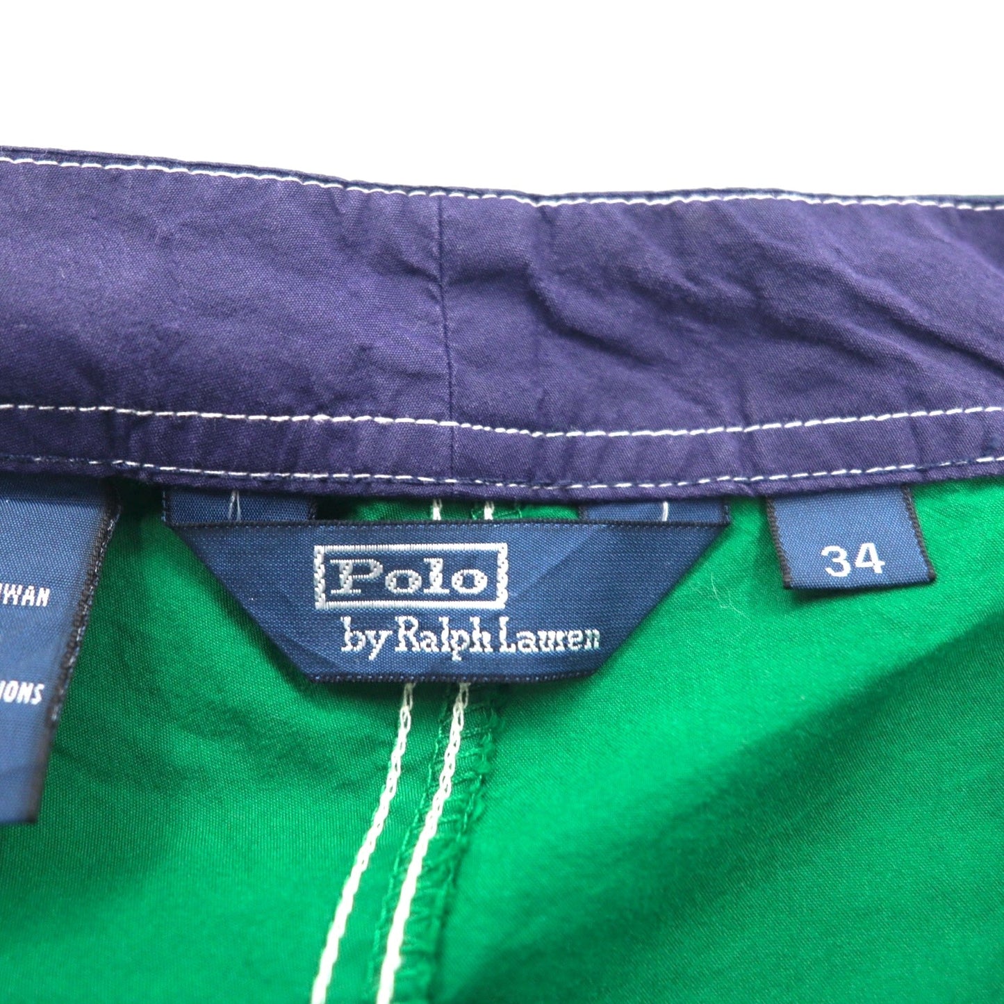 Polo by Ralph Lauren 水陸両用 スイム ショートパンツ L グリーン コットン ナイロン ポロプレイヤー刺繍