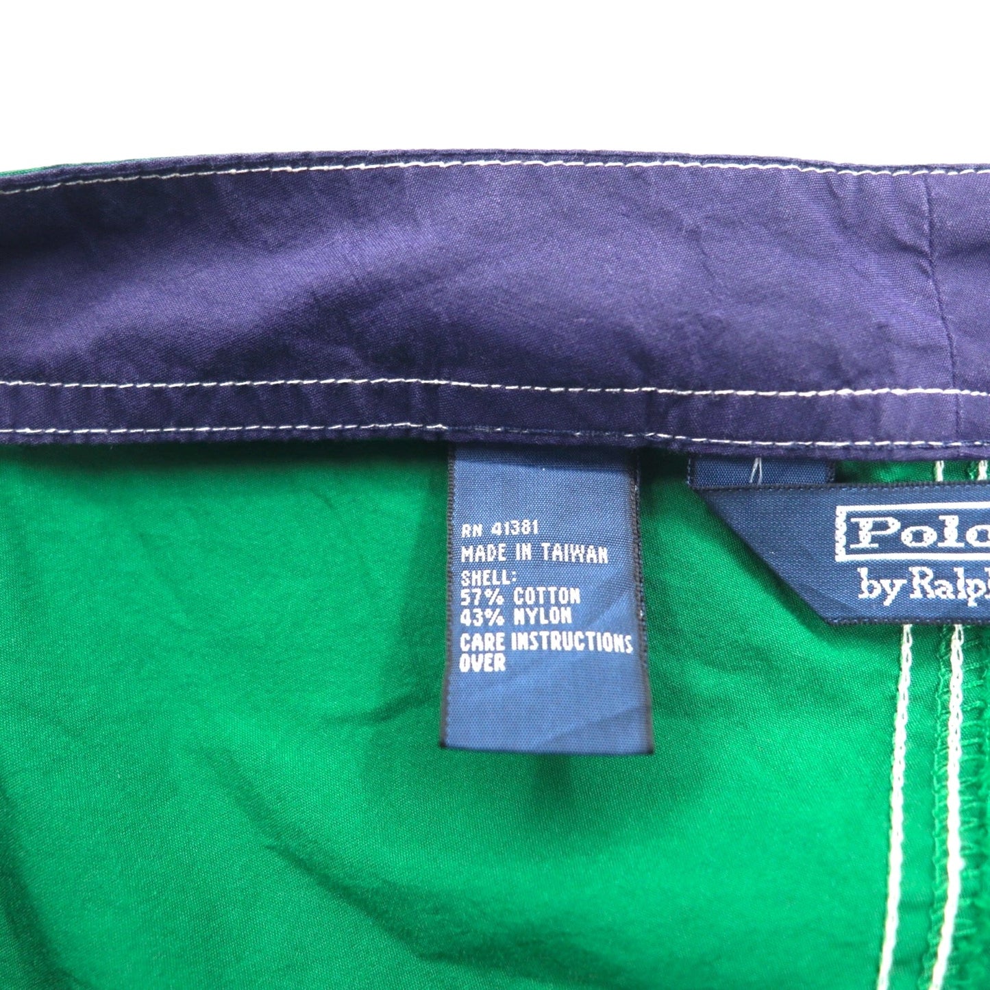 Polo by Ralph Lauren 水陸両用 スイム ショートパンツ L グリーン コットン ナイロン ポロプレイヤー刺繍