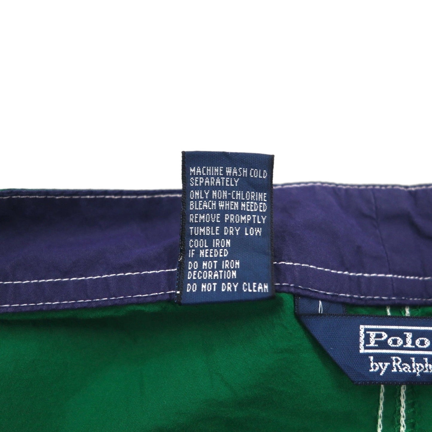 Polo by Ralph Lauren 水陸両用 スイム ショートパンツ L グリーン コットン ナイロン ポロプレイヤー刺繍
