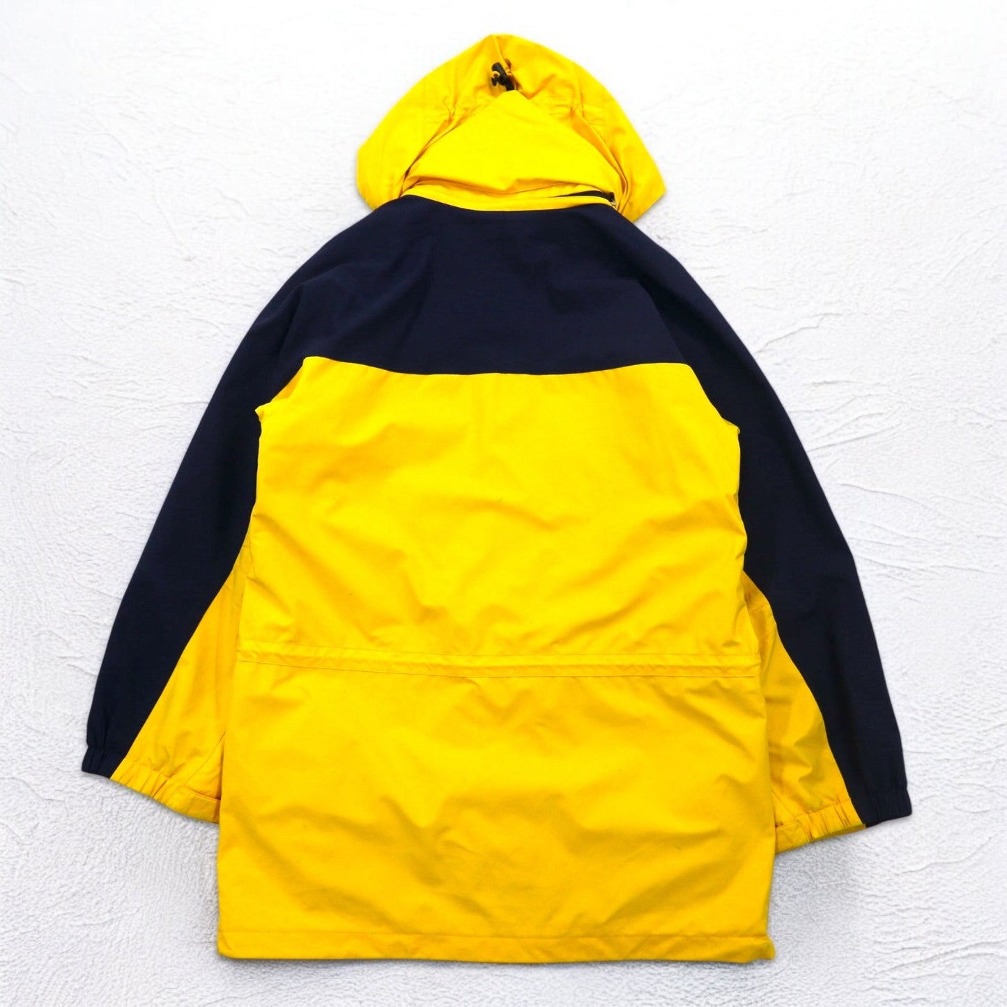 Eddie Bauer 90年代 EBTEK ゴアテックス GORE-TEX マウンテンパーカー L イエロー ドローコード フード着脱式