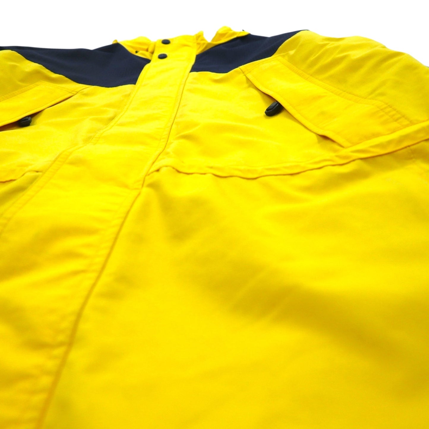 Eddie Bauer 90年代 EBTEK ゴアテックス GORE-TEX マウンテンパーカー L イエロー ドローコード フード着脱式