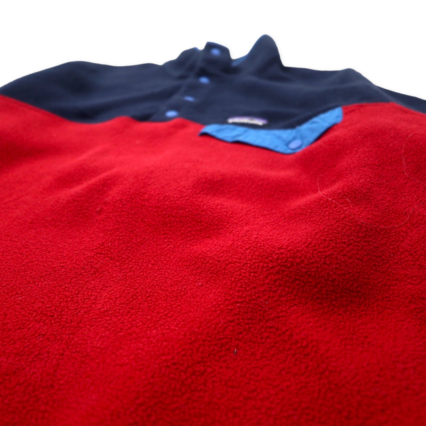 patagonia シンチラ スナップT ハーフスナップ プルオーバー フリースジャケット XS ネイビー レッド バイカラー ポリエステル 25580FA16