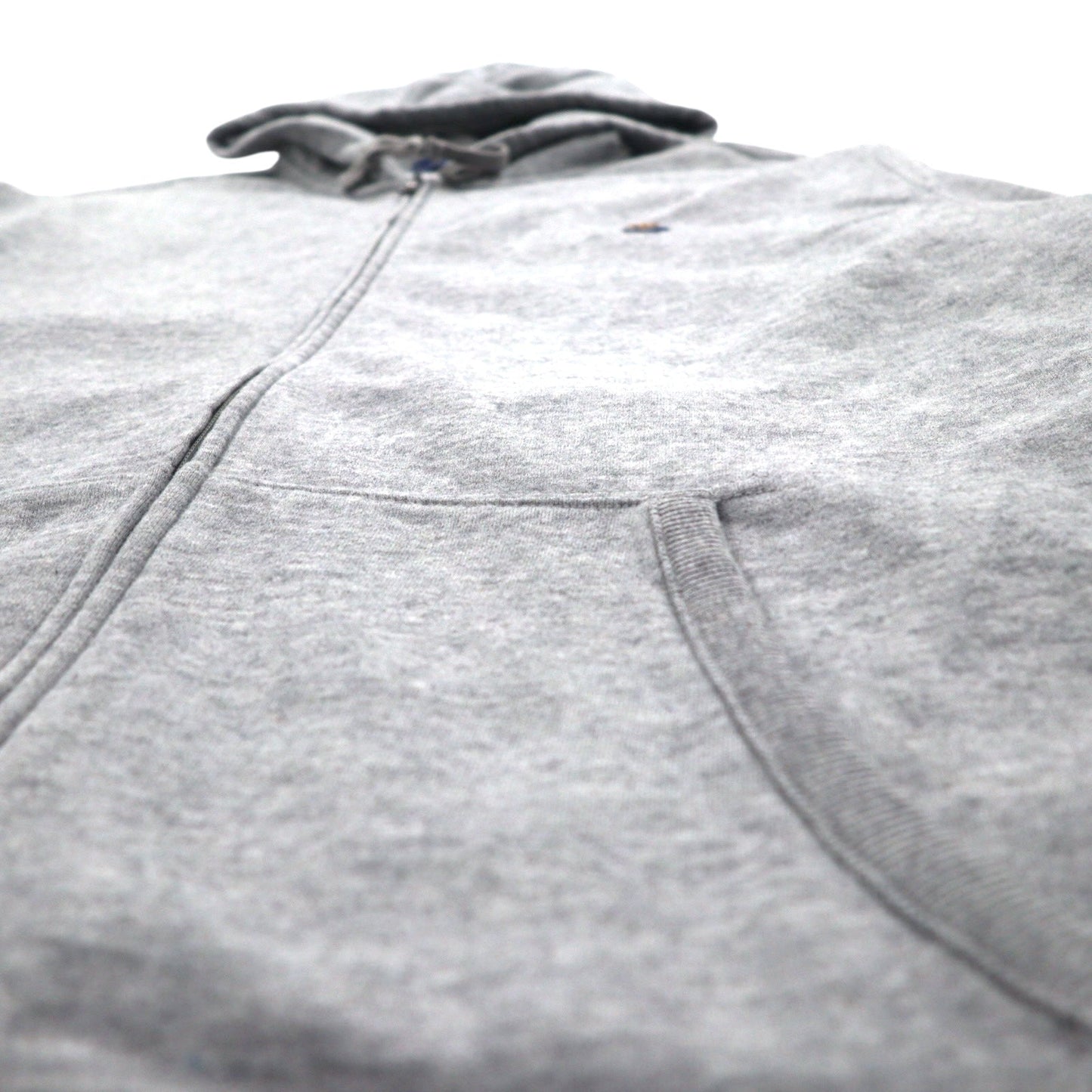 POLO RALPH LAUREN ポロベア 刺繍 フルジップパーカー XXL グレー 裏起毛 ワンポイントロゴ