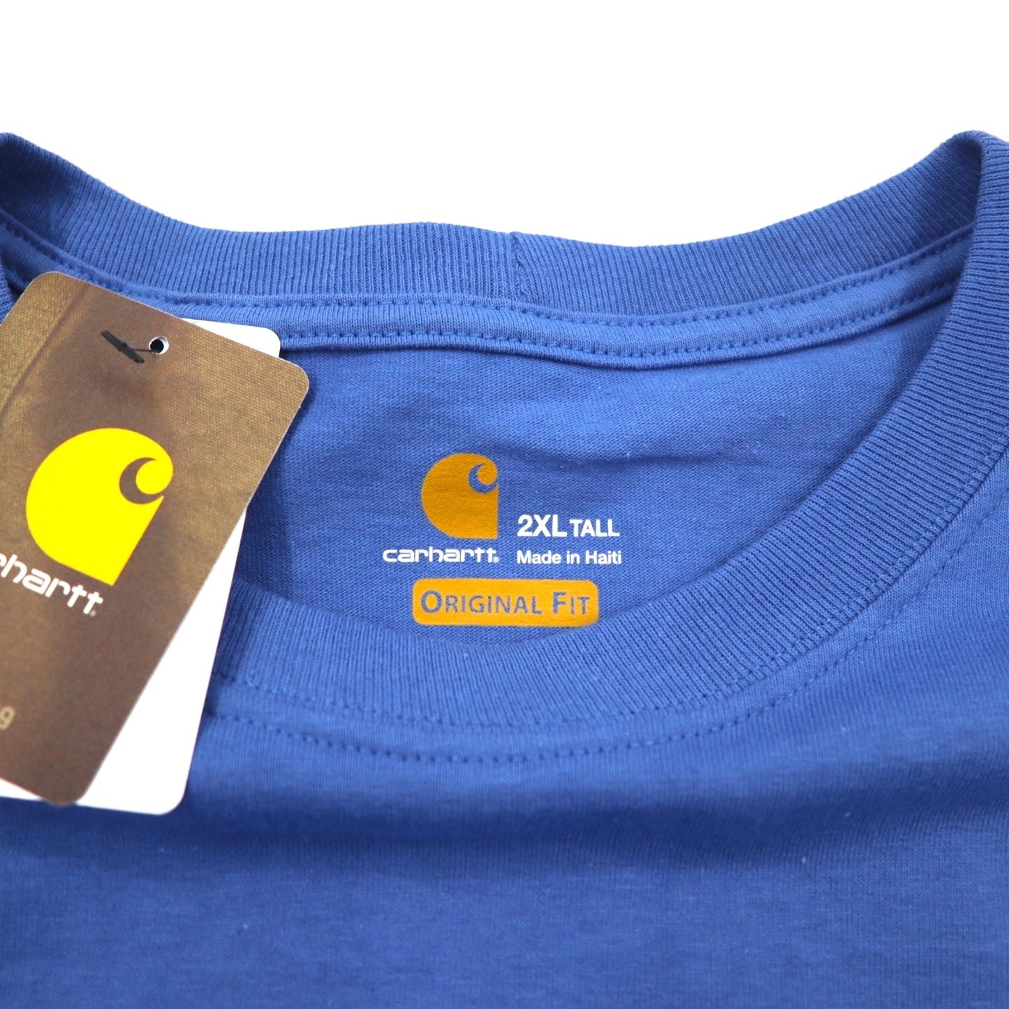 carhartt オリジナルフィット ポケット Tシャツ 2XL ブルー ORIGINAL FIT コットン K87 未使用品