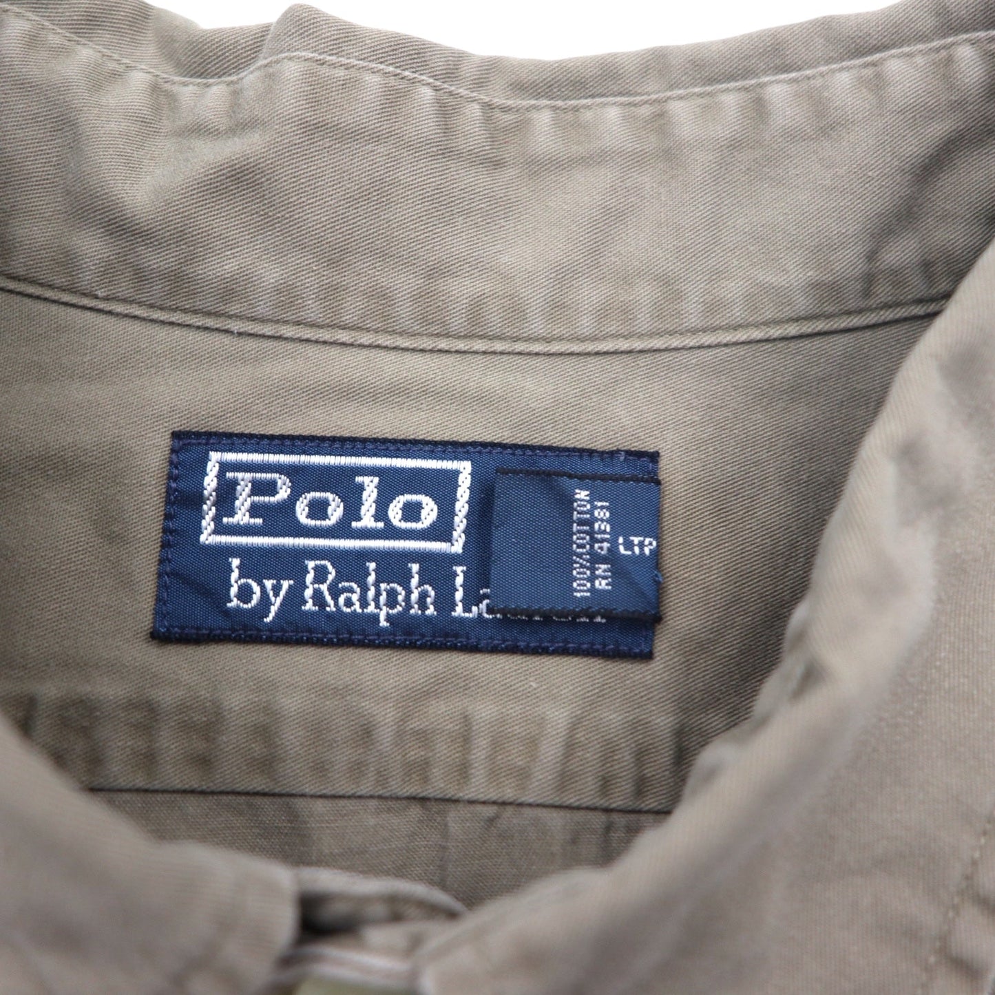 Polo by Ralph Lauren 90年代 ビッグサイズ 半袖 シャツ 2XL ベージュ コットン 胸ポケット