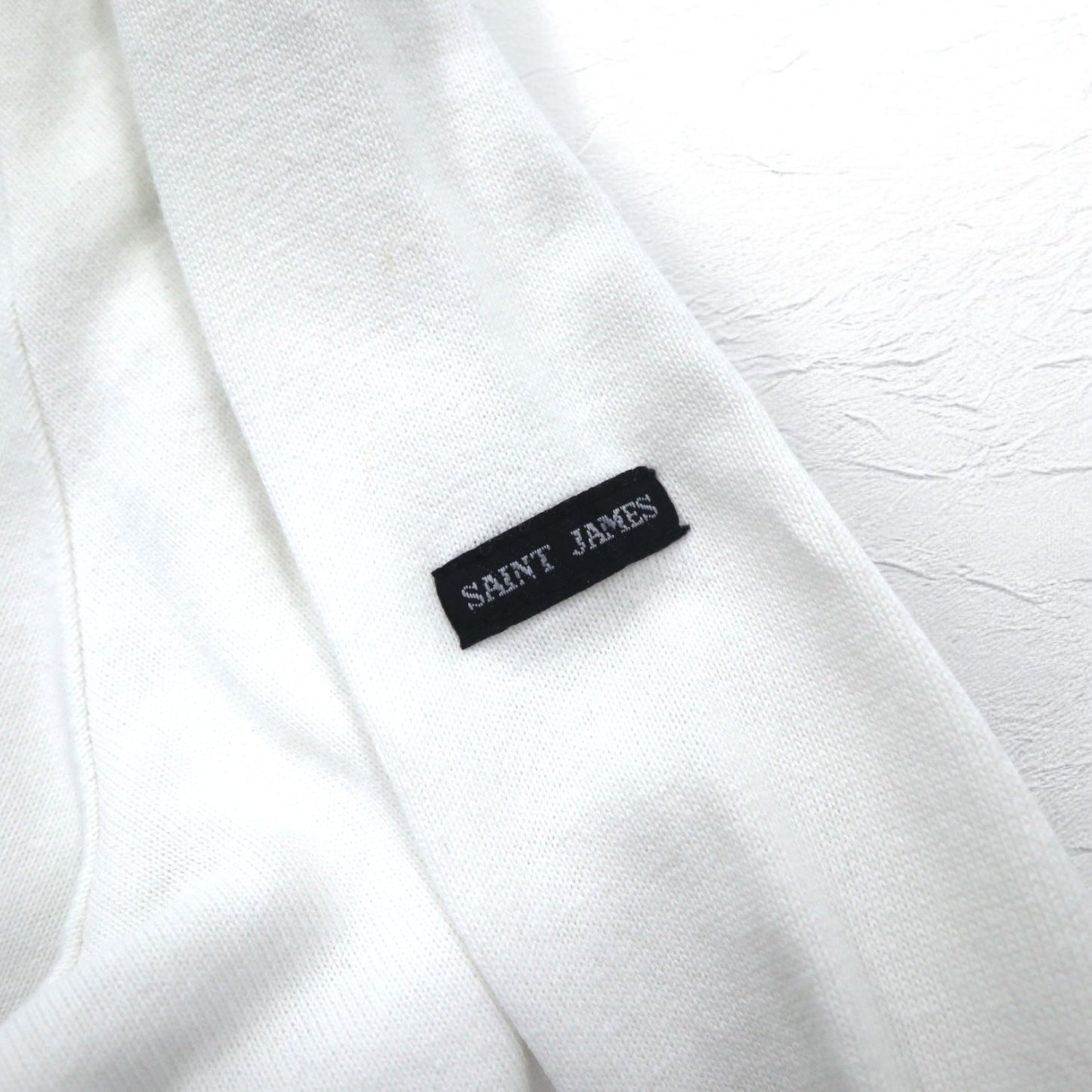 SAINT JAMES フランス製 ボートネック バスクシャツ M ホワイト コットン