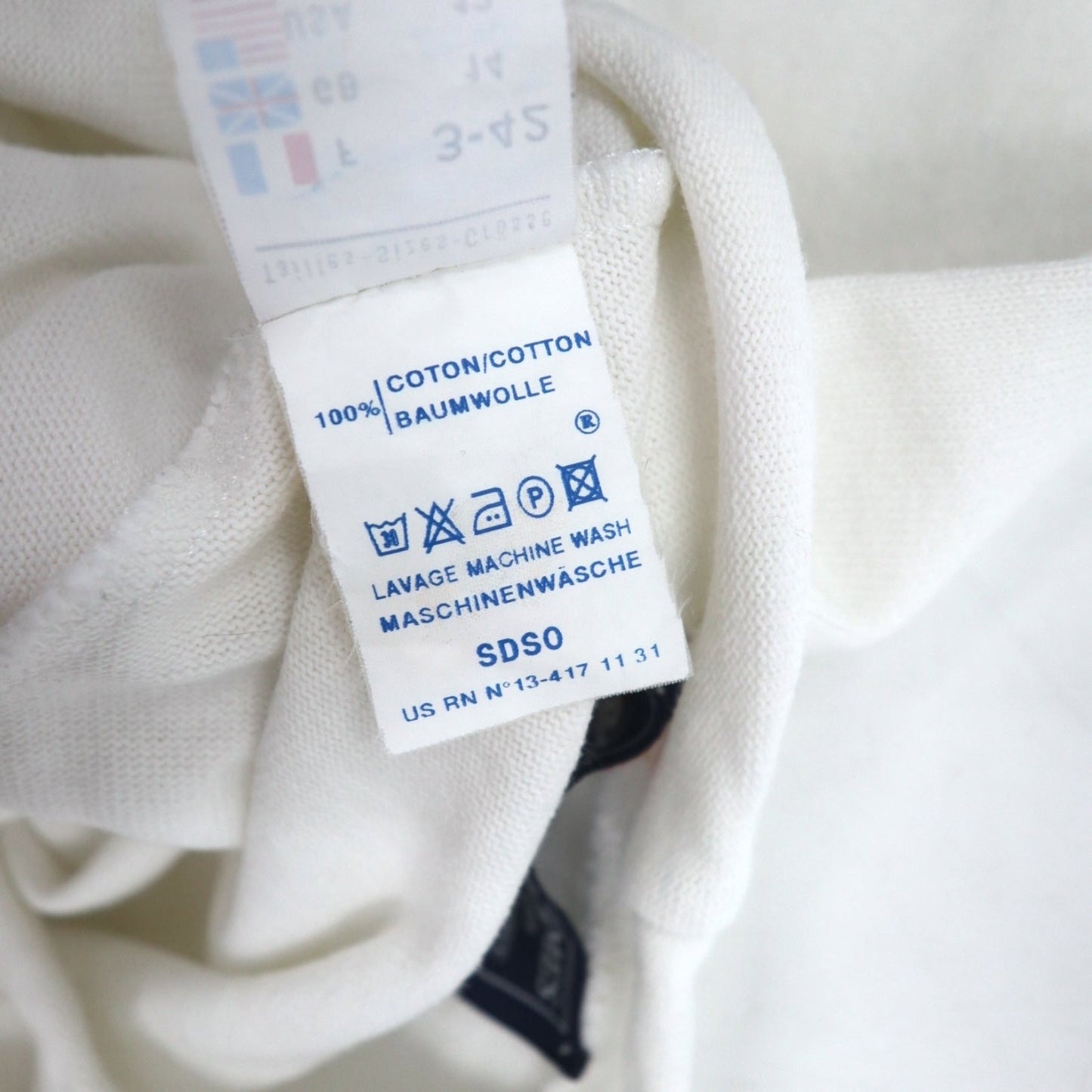 SAINT JAMES フランス製 ボートネック バスクシャツ M ホワイト コットン