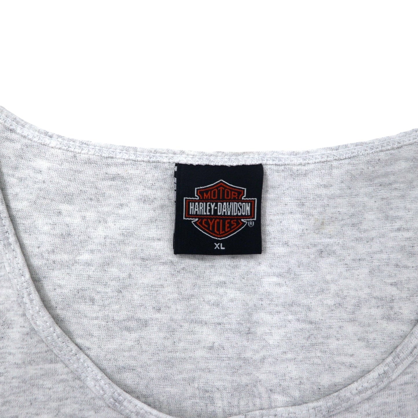 HARLEY DAVIDSON 00年代 ロゴプリント タンクトップ XL グレー コットン CALDWELL ID