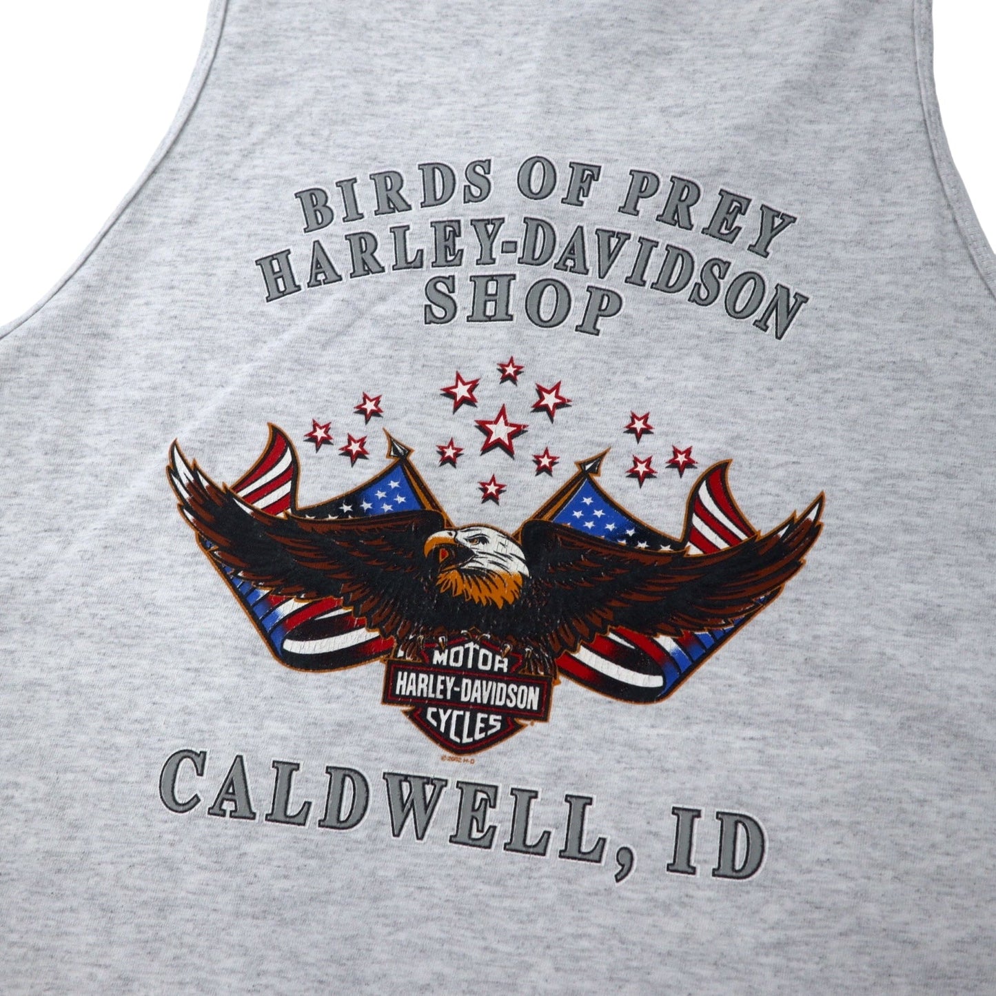 HARLEY DAVIDSON 00年代 ロゴプリント タンクトップ XL グレー コットン CALDWELL ID
