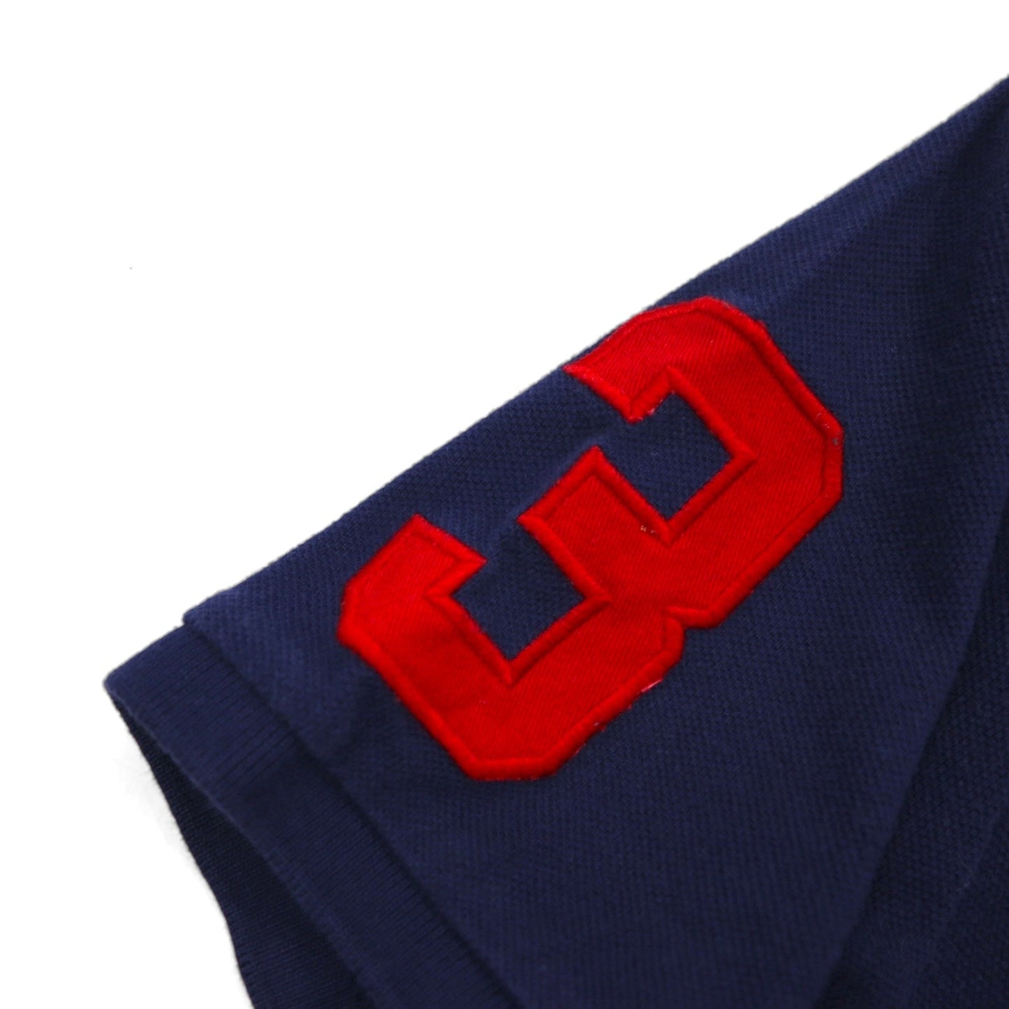 POLO RALPH LAUREN ビッグポニー刺繍 THE SKINNY POLO ポロシャツ L ネイビー コットン 鹿の子 USA 星条旗