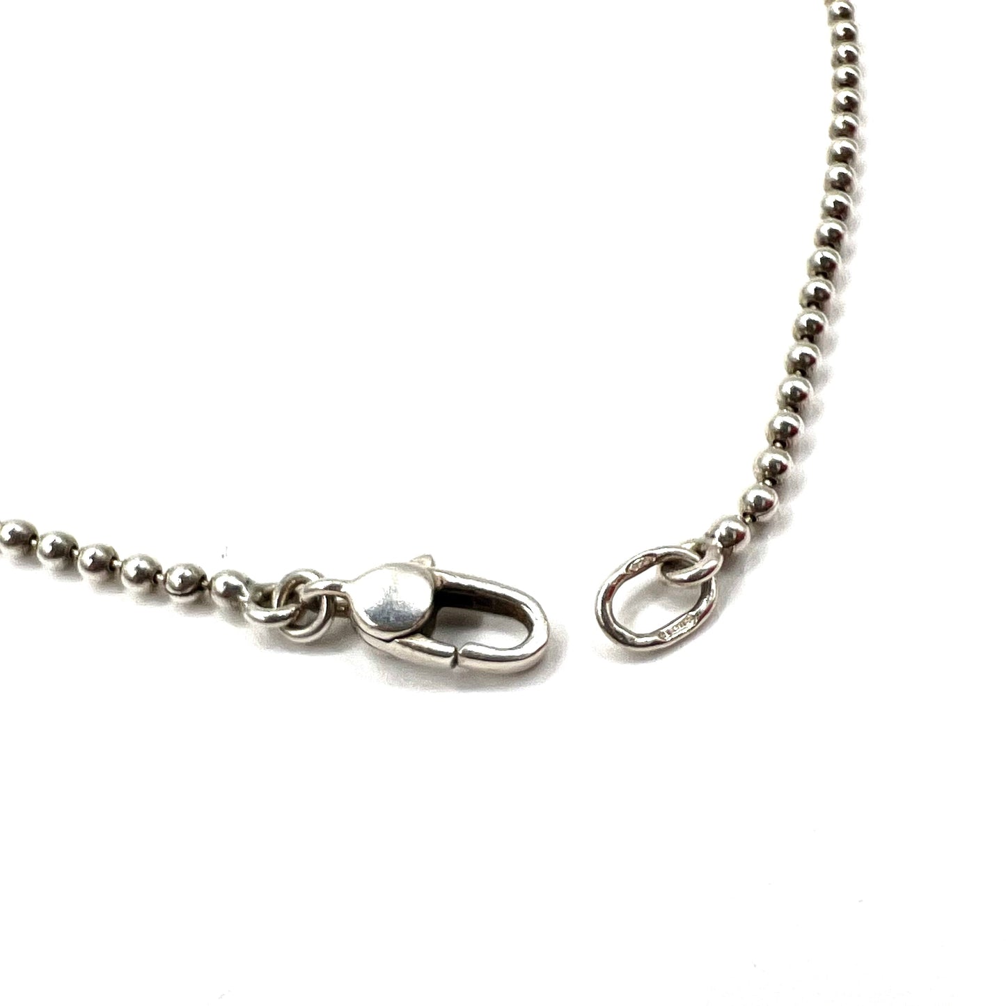 GUCCI オーバル プレート ネックレス SILVER 925 シルバー ミルグレイン ポールチェーン イタリア製