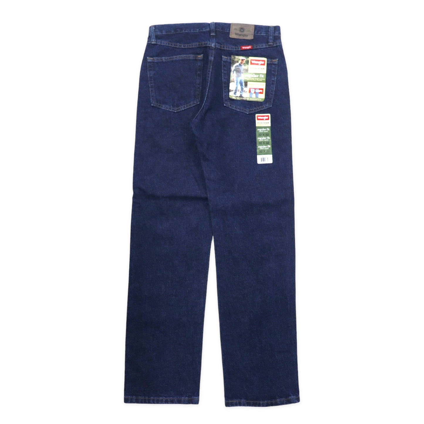Wrangler レギュラーフィット デニムパンツ 32 ブルー コットン FIVE STAR ジッパーフライ メキシコ製 未使用品