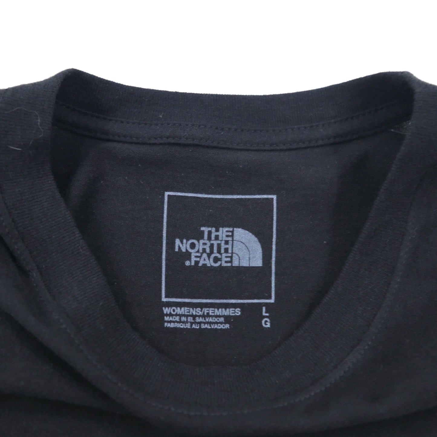 THE NORTH FACE バックロゴプリント Tシャツ L ブラック コットン US規格