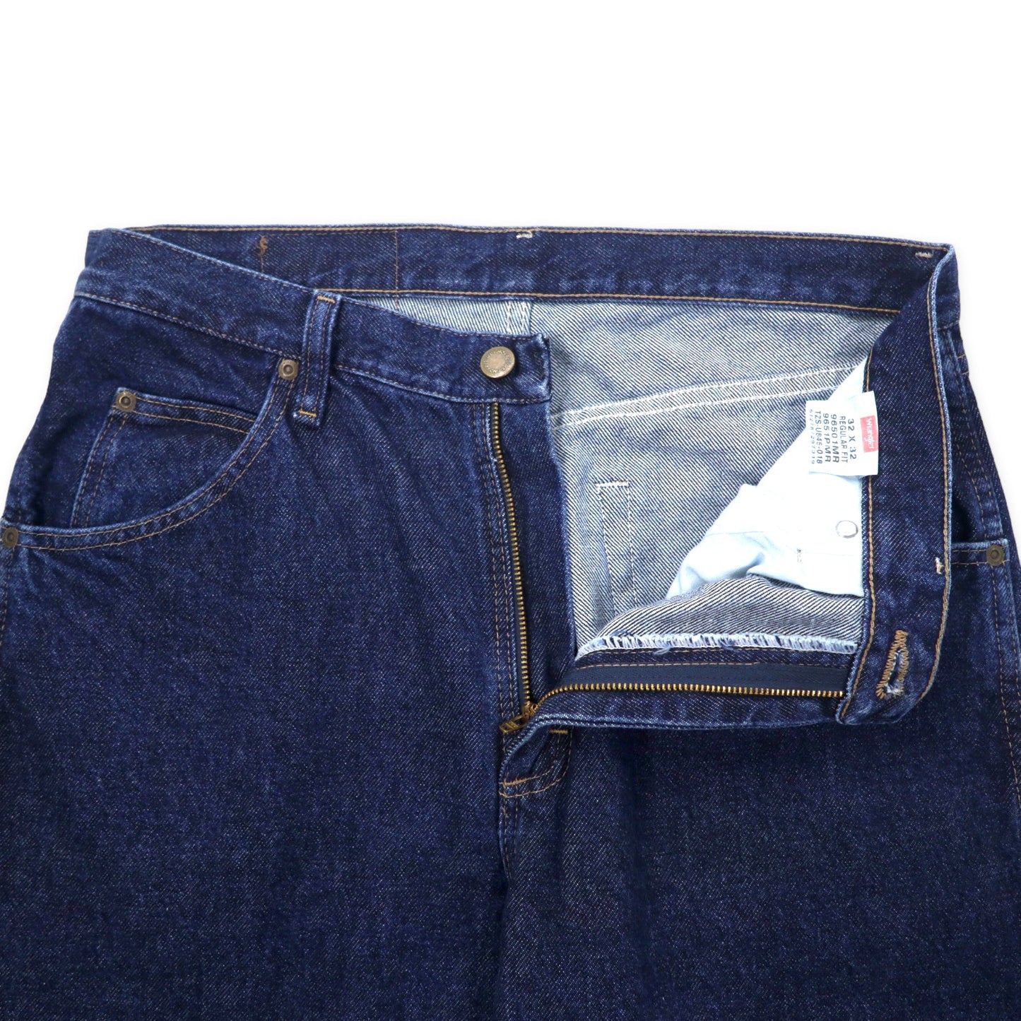 Wrangler レギュラーフィット デニムパンツ 32 ブルー コットン FIVE STAR ジッパーフライ メキシコ製 未使用品