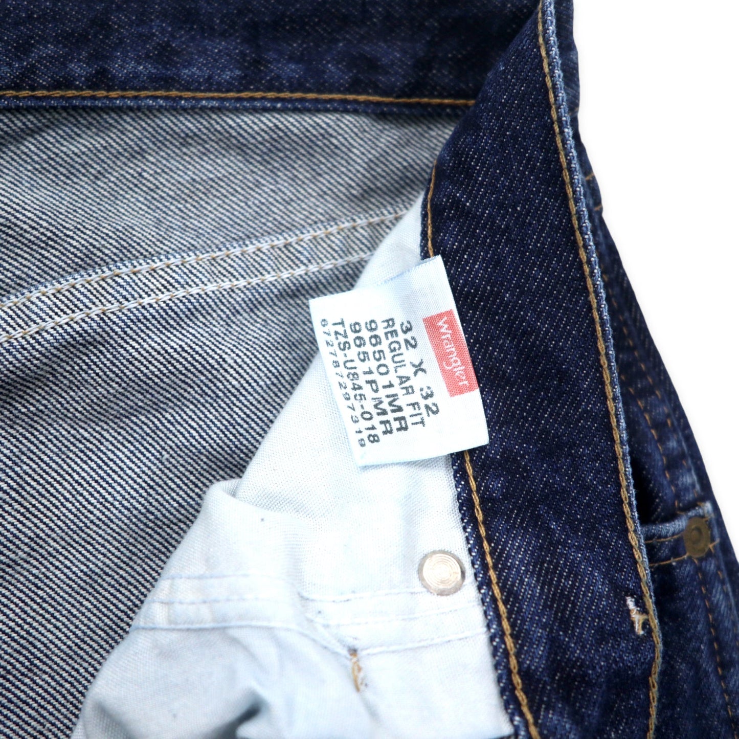 Wrangler レギュラーフィット デニムパンツ 32 ブルー コットン FIVE STAR ジッパーフライ メキシコ製 未使用品