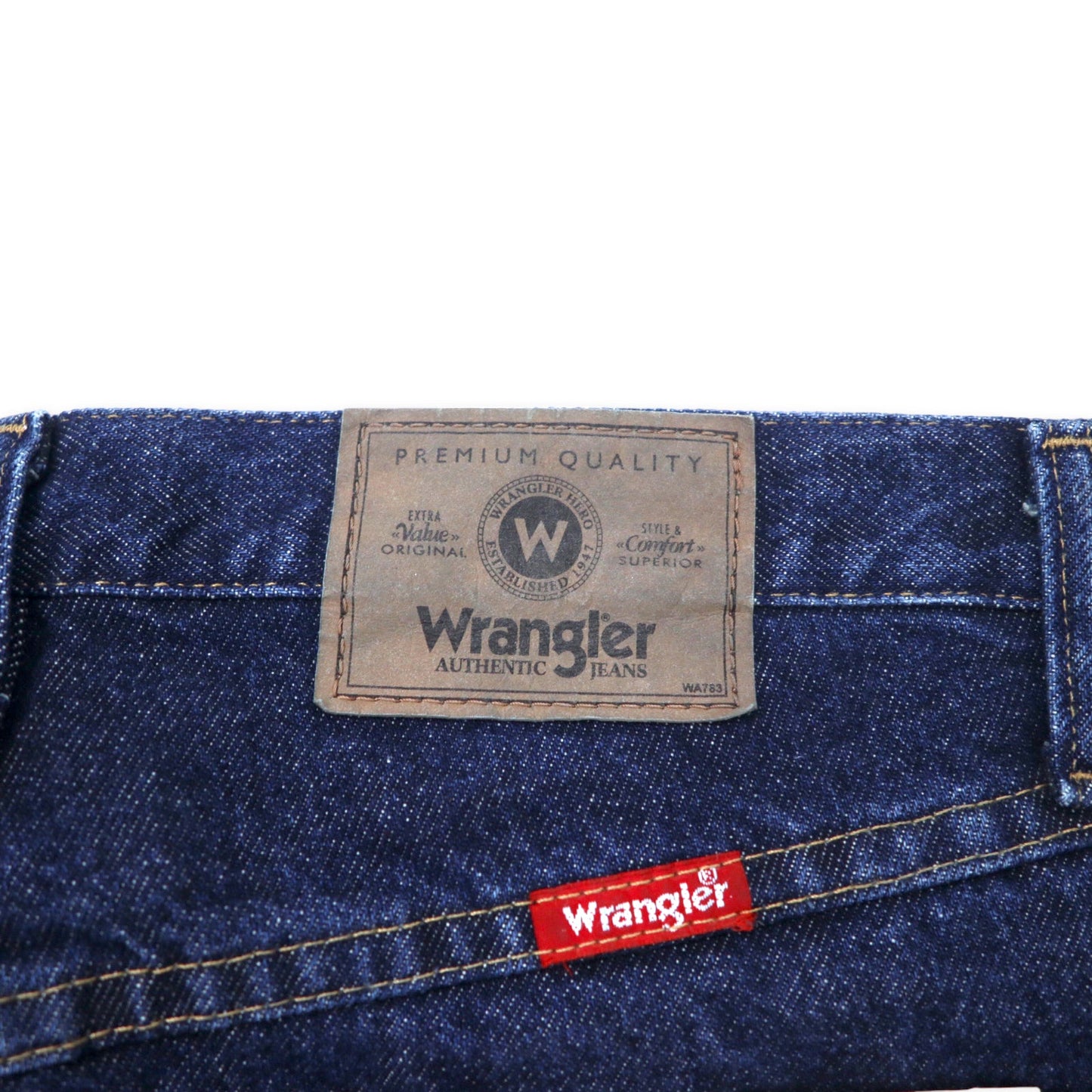 Wrangler レギュラーフィット デニムパンツ 32 ブルー コットン FIVE STAR ジッパーフライ メキシコ製 未使用品