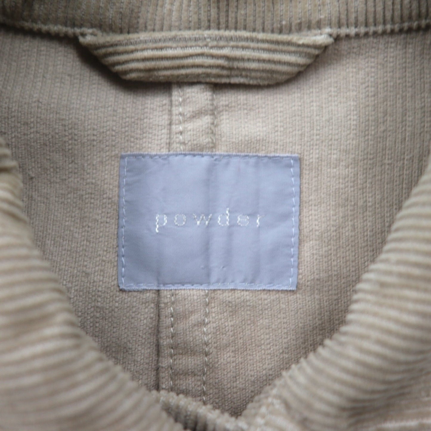 powder ( PINKHOUSE ) コーデュロイ チャイナジャケット カバーオール L ベージュ コットン