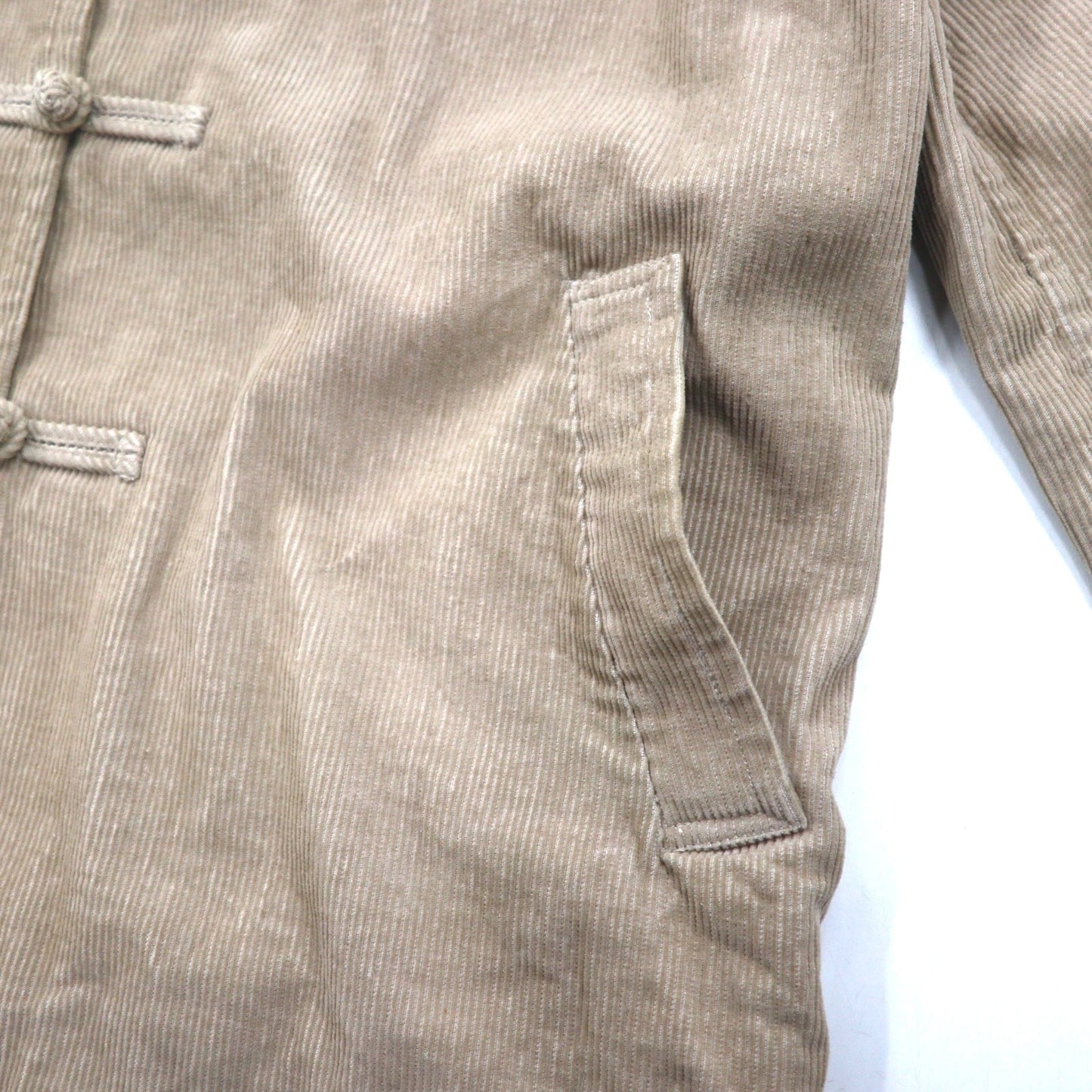 powder ( PINKHOUSE ) コーデュロイ チャイナジャケット カバーオール L ベージュ コットン