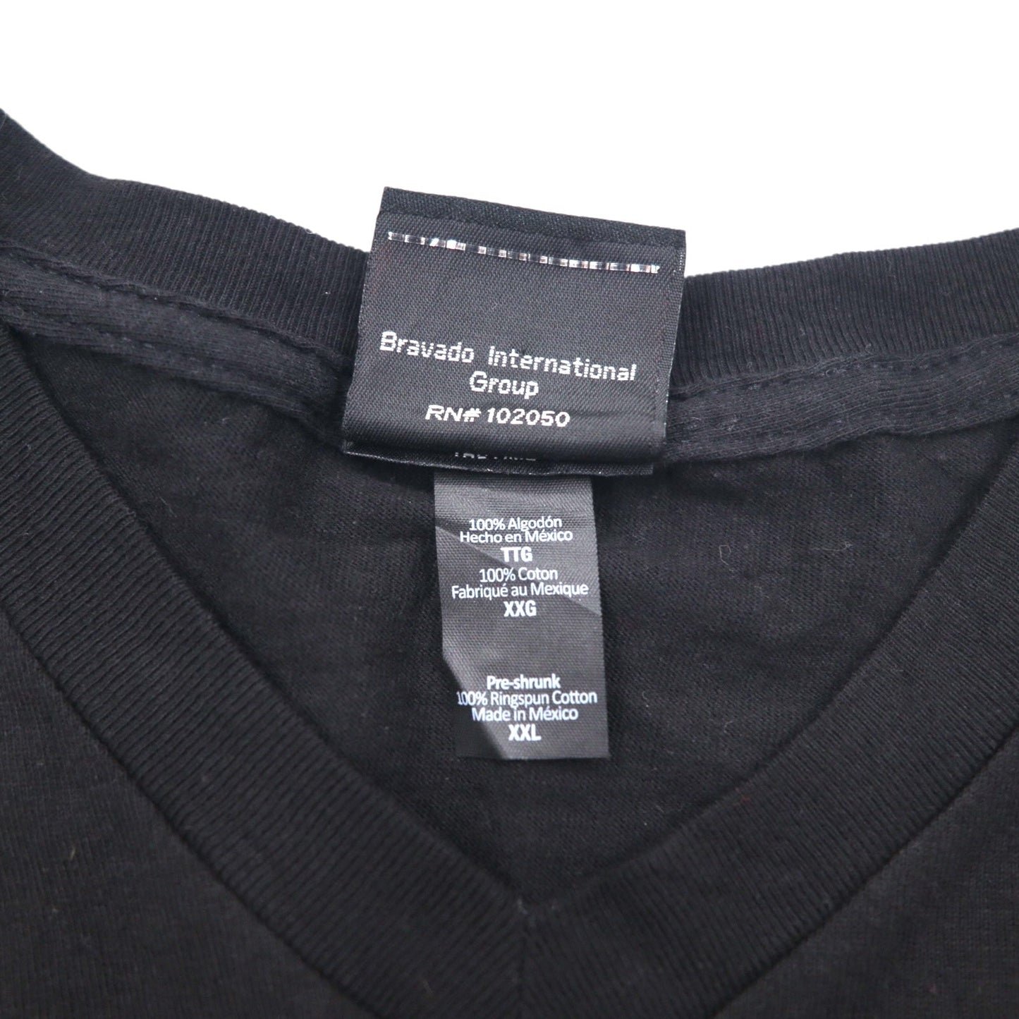 HARLEY DAVIDSON 両面プリント Vネック Tシャツ 2XL ブラック バイク WISCONSIN