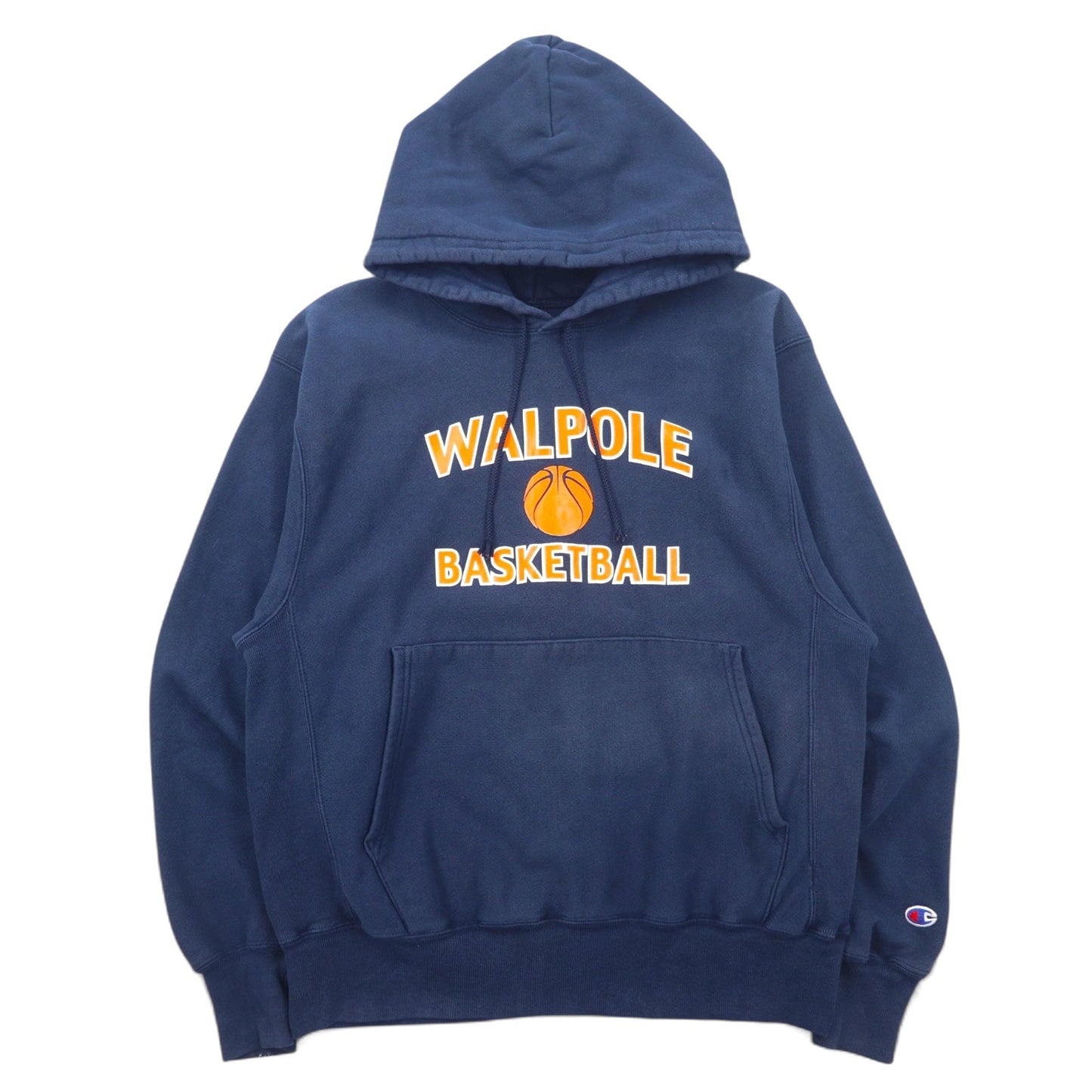 Champion PREMIUM リバースウィーブ REVERSE WEAVE プルオーバー パーカー M ネイビー コットン WALPOLE BASKETBALL エルサルバドル製