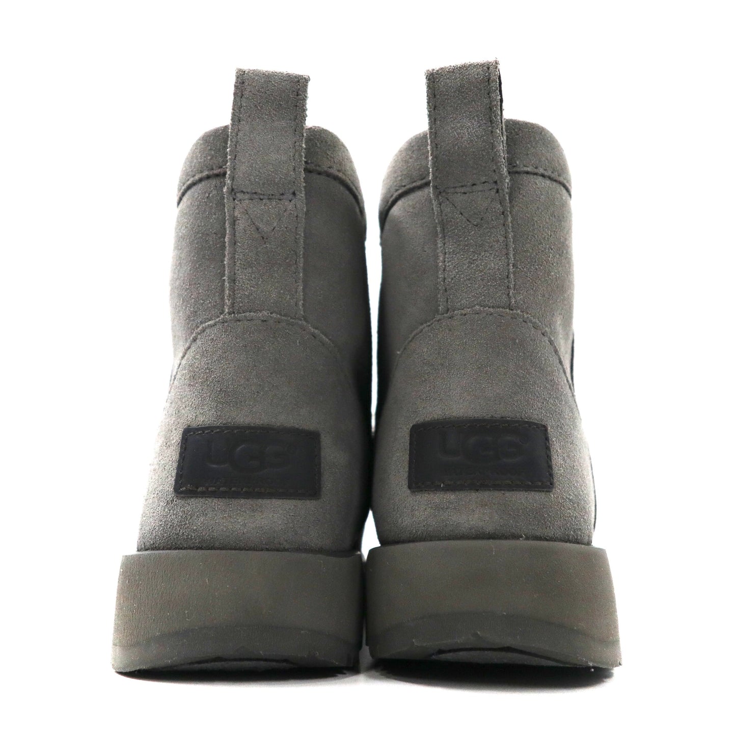 UGG ショート ムートンブーツ 22cm グレー 羊革 vibramソール 撥水加工 Classic Mini Waterproof 1019643