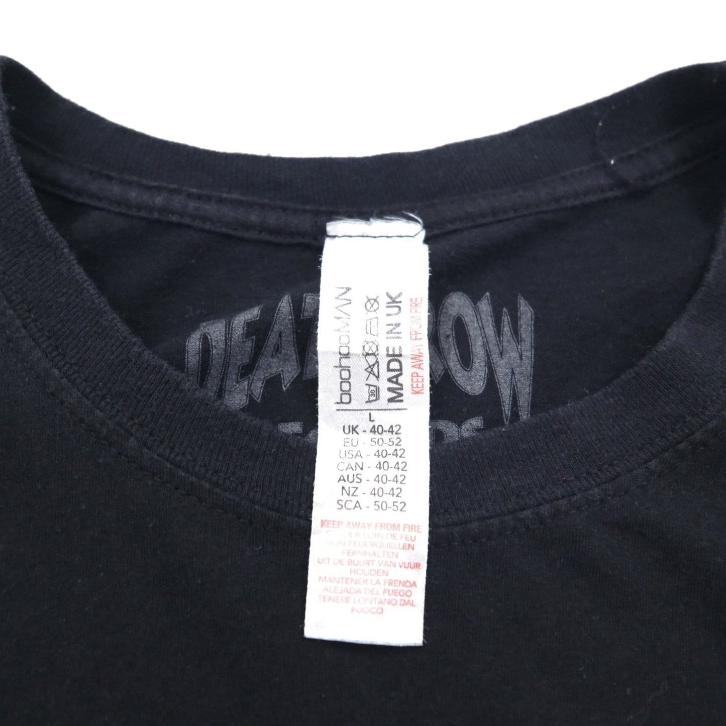 DEATH ROW RECORDS イギリス製 ヒップホップ レーベル Tシャツ L ブラック 両面プリント