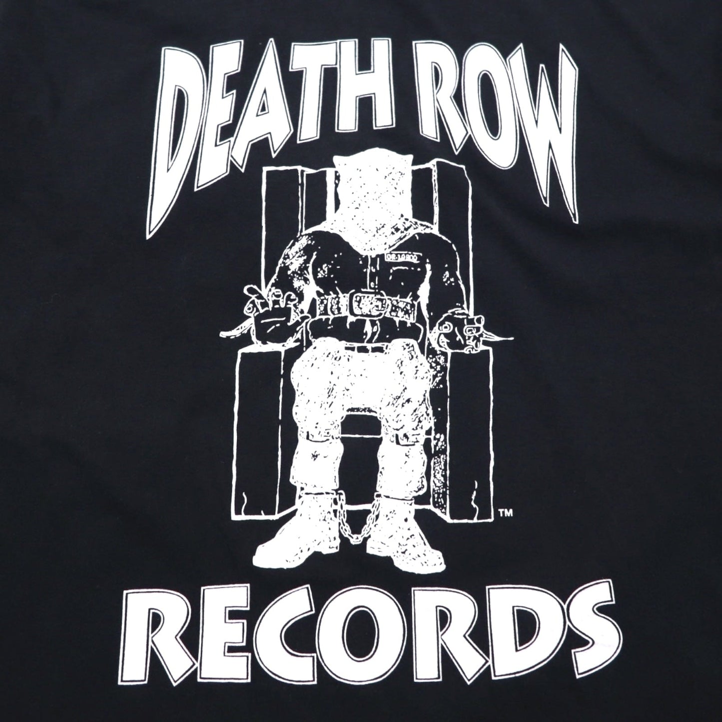 DEATH ROW RECORDS イギリス製 ヒップホップ レーベル Tシャツ L ブラック 両面プリント