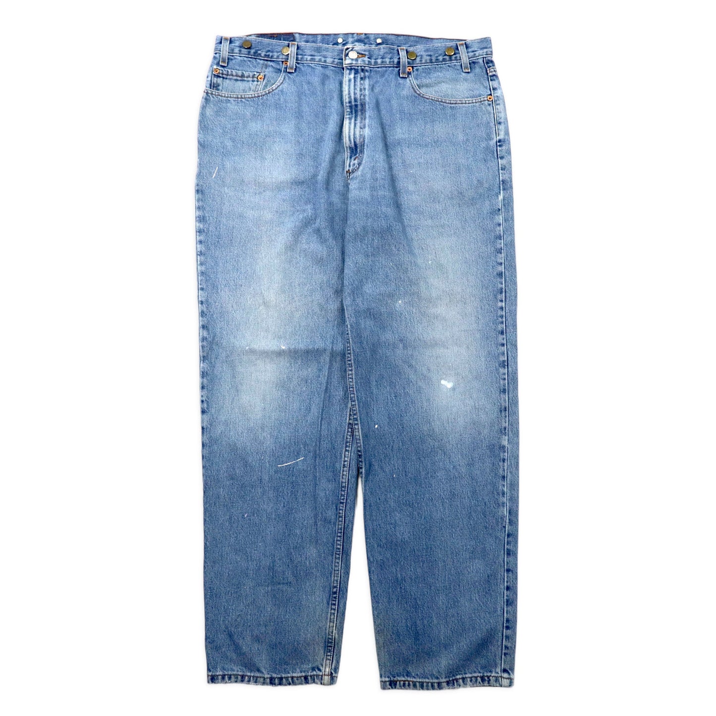Levi's 550 リラックスフィット テーパード デニムパンツ 42 ブルー アイスウォッシュ サスペンダーボタン 550-4891 ビッグサイズ メキシコ製