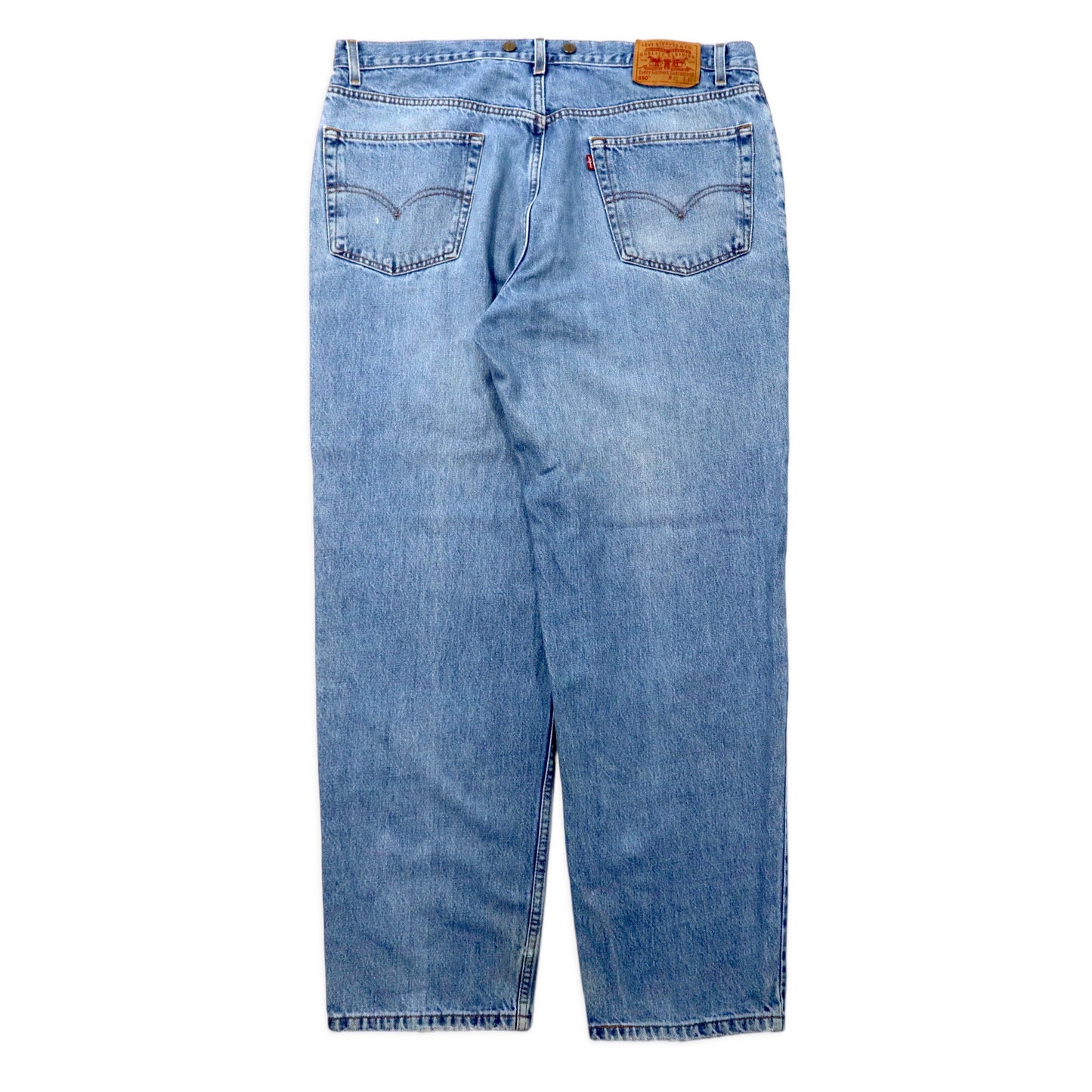 Levi's 550 リラックスフィット テーパード デニムパンツ 42 ブルー アイスウォッシュ サスペンダーボタン 550-4891 ビッグサイズ メキシコ製