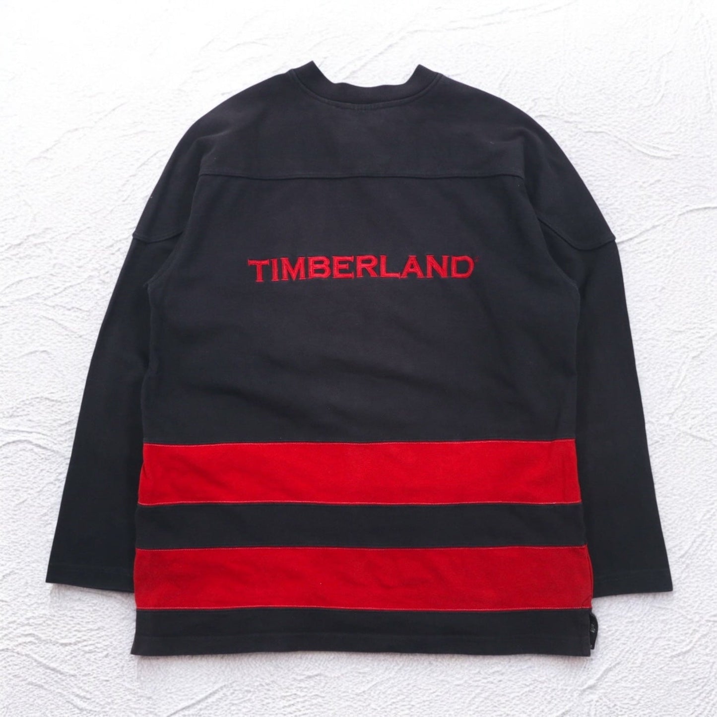 Timberland レースアップ スウェット XL ブラック コットン ロゴ刺繍