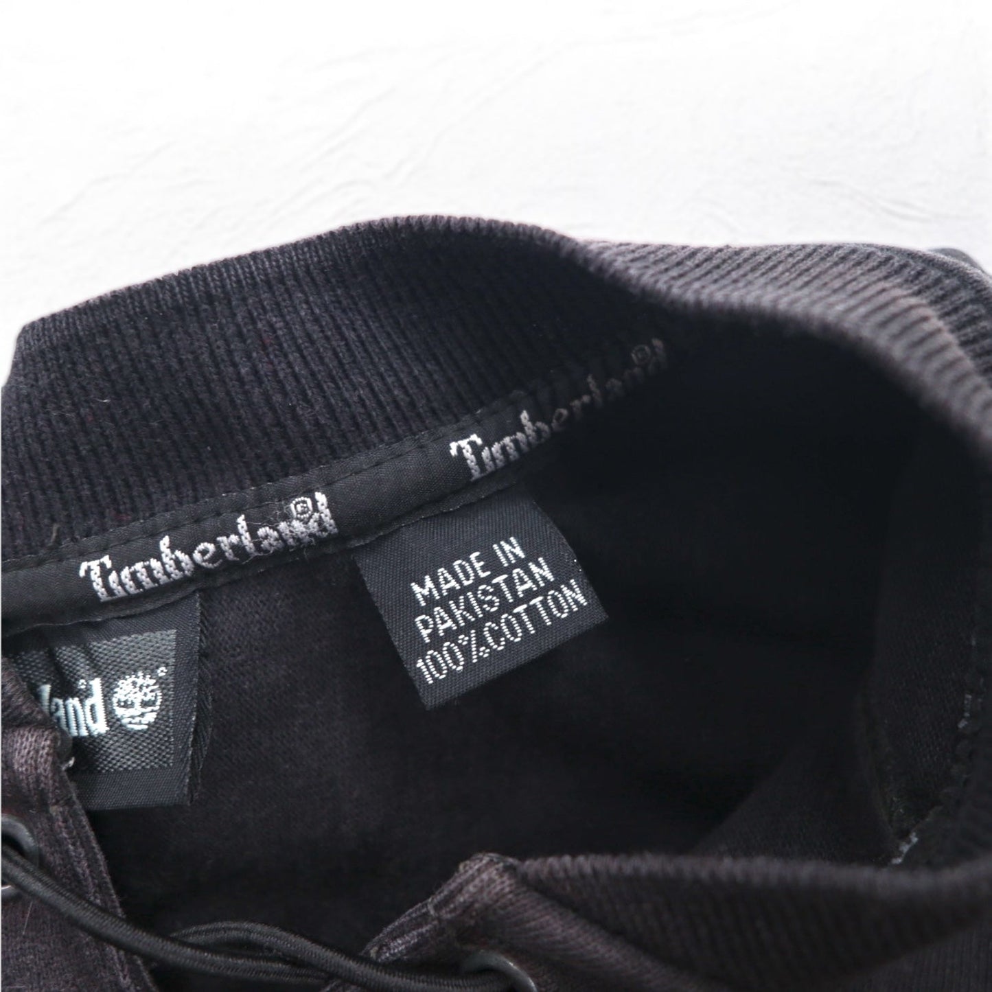 Timberland レースアップ スウェット XL ブラック コットン ロゴ刺繍