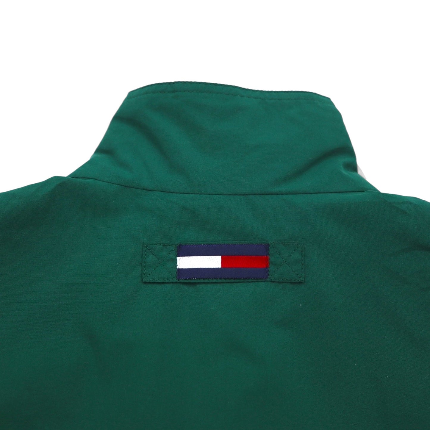 TOMMY HILFIGER 00年代 ジップアップ スポーツジャケット M グリーン 撥水 透湿 メッシュライナー ドローコード 未使用品
