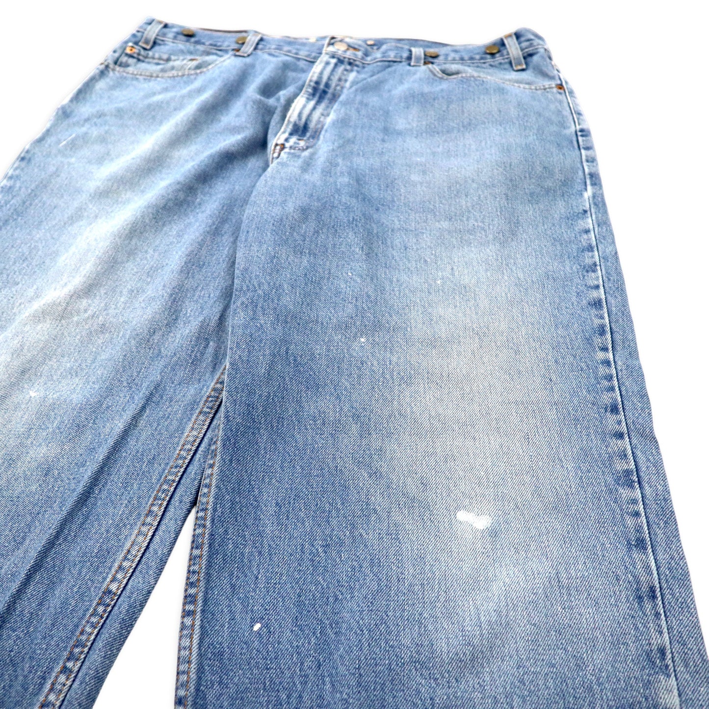 Levi's 550 リラックスフィット テーパード デニムパンツ 42 ブルー アイスウォッシュ サスペンダーボタン 550-4891 ビッグサイズ メキシコ製