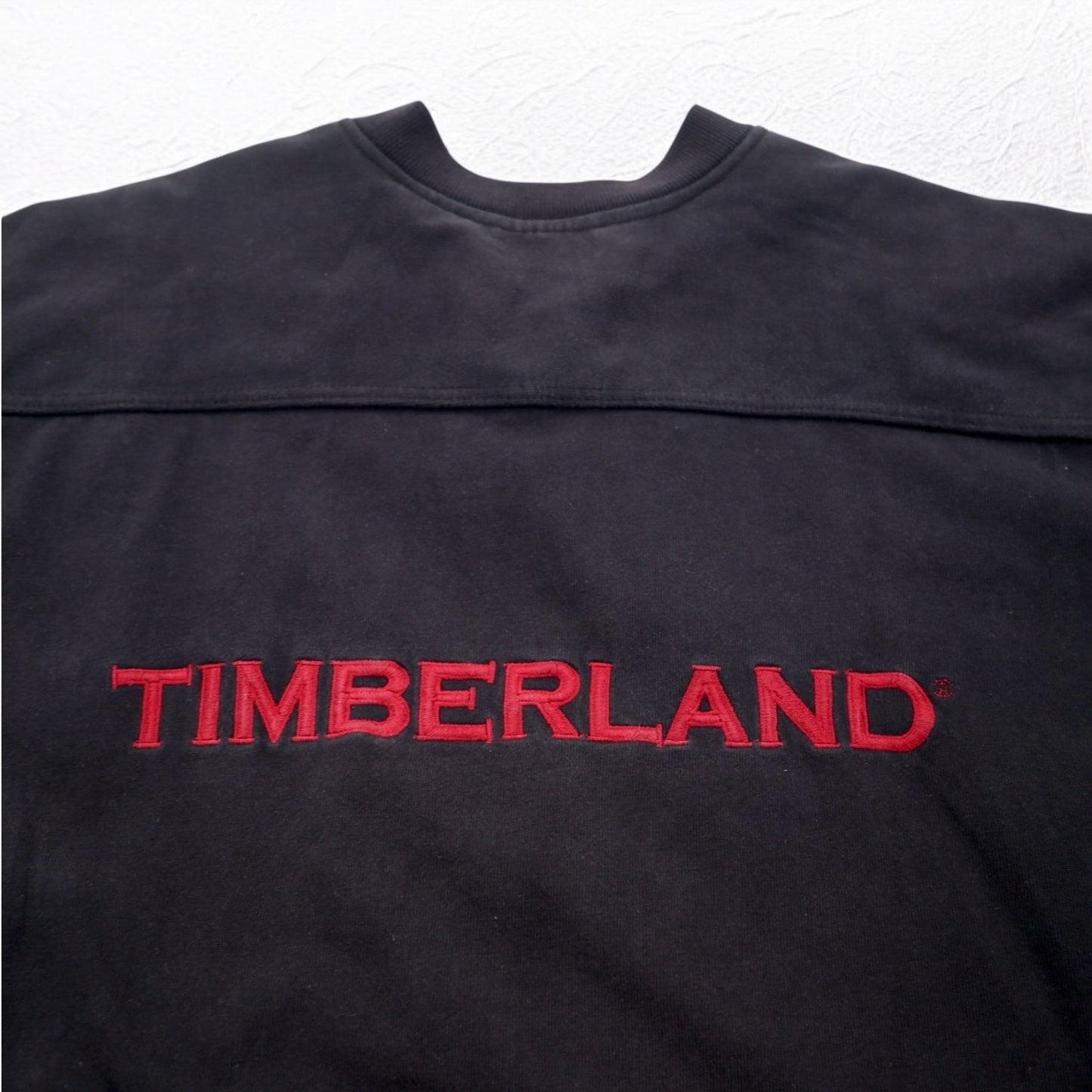Timberland レースアップ スウェット XL ブラック コットン ロゴ刺繍