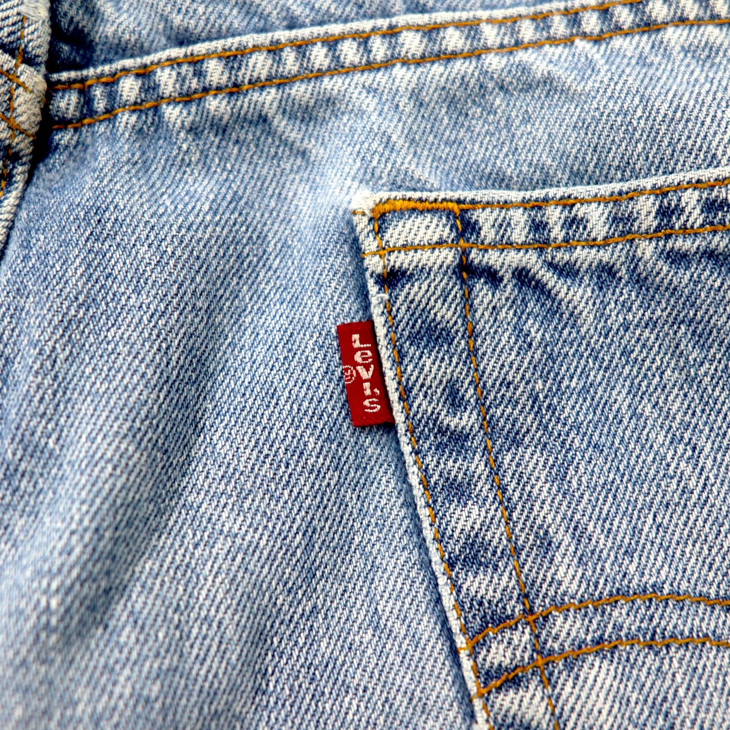 Levi's 550 リラックスフィット テーパード デニムパンツ 42 ブルー アイスウォッシュ サスペンダーボタン 550-4891 ビッグサイズ メキシコ製