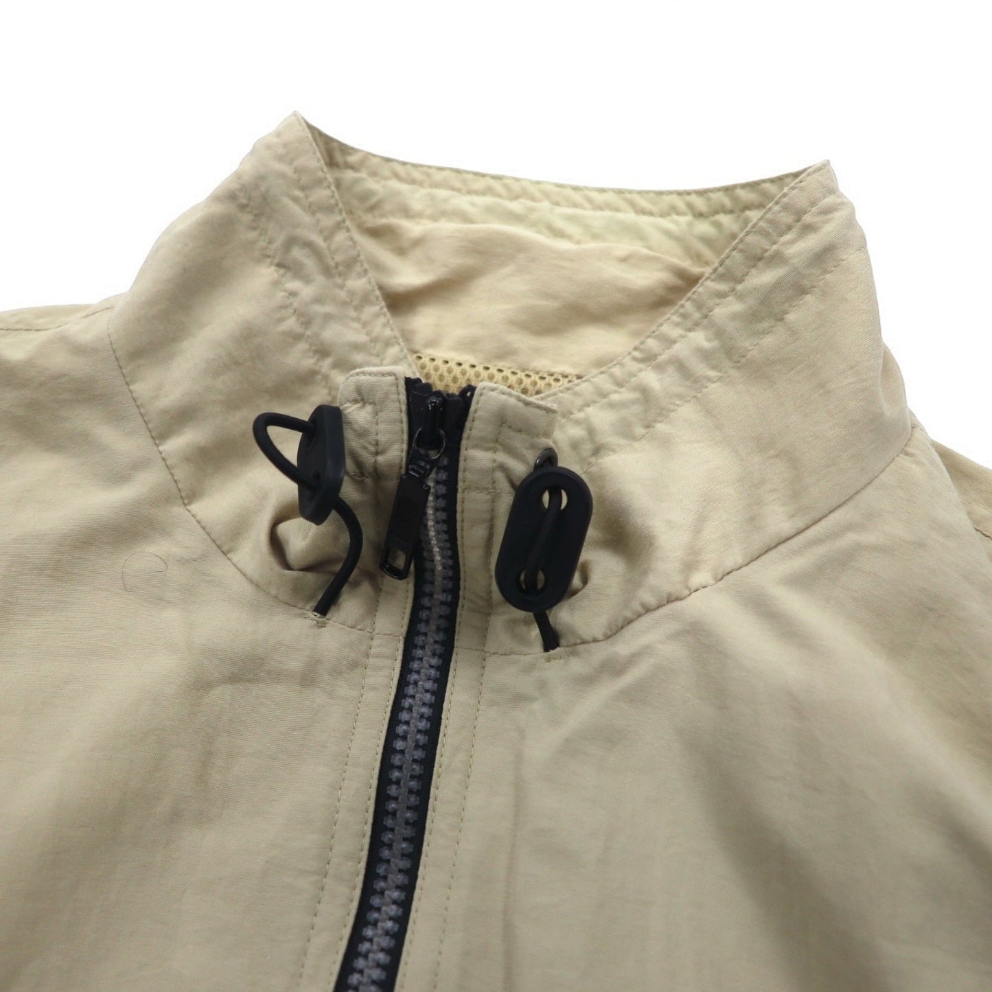 90年代 OXYOXY ハーフジップ アノラックジャケット M ベージュ ナイロン ドローコード