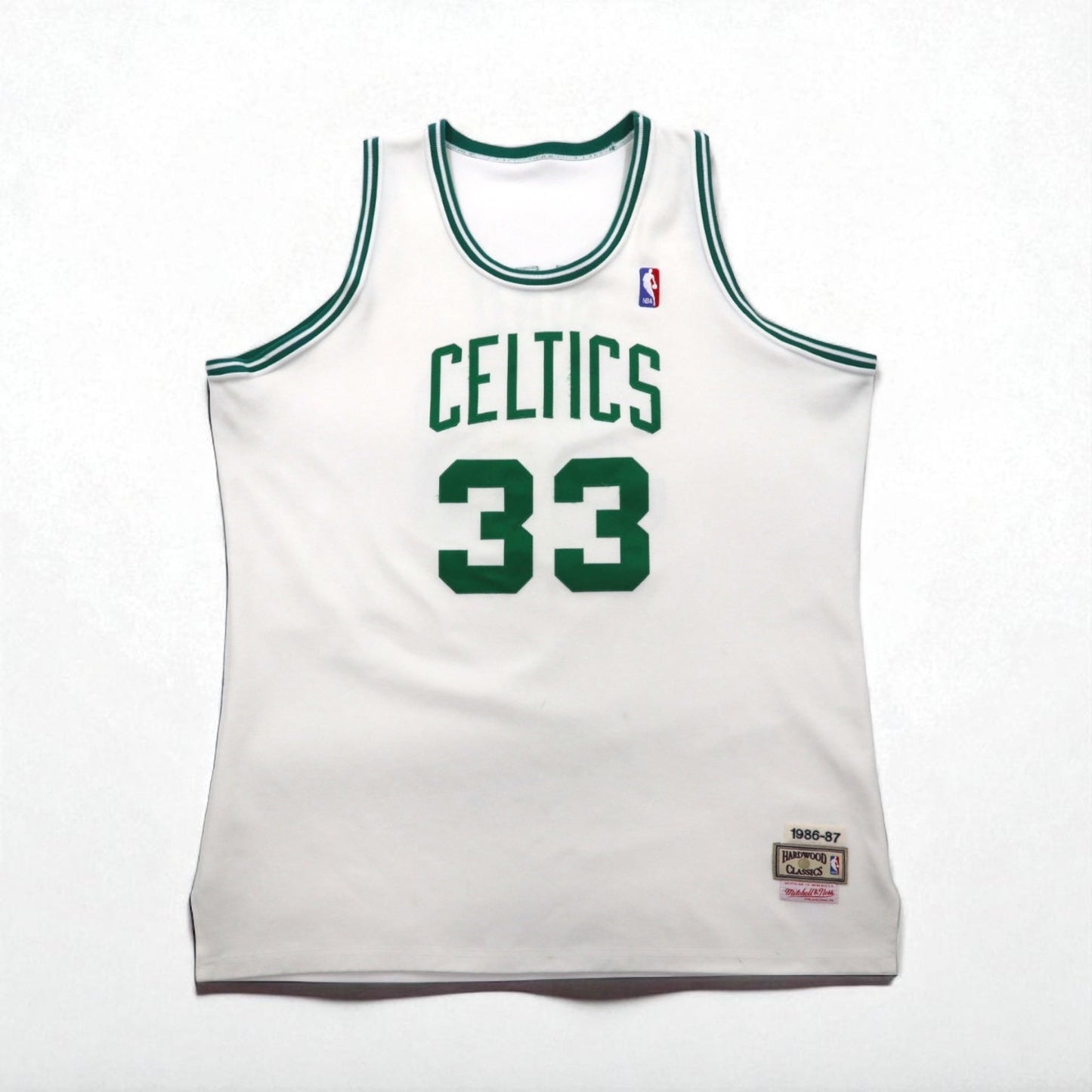 mitchell&ness USA製 ゲームシャツ バスケット タンクトップ 3XL ビッグサイズ ホワイト CELTICS ナンバリング NBA HARDWOOD CLASSICS